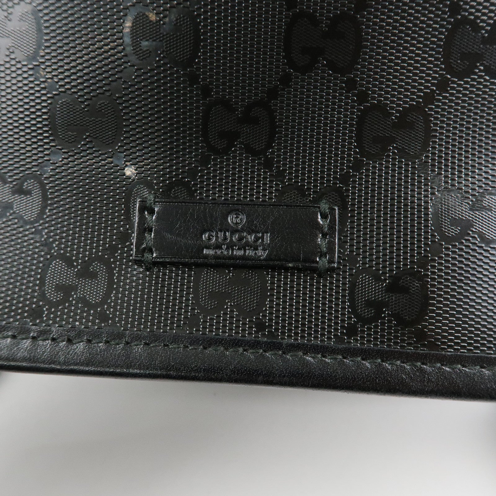 GUCCI GG Implement Canvas Shoulder Bag Crossbody Bag Black 201732