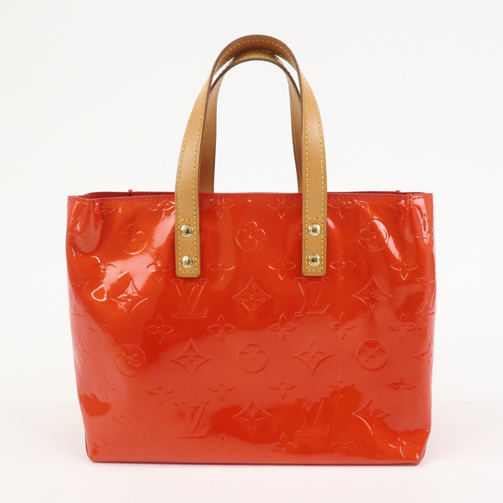 Louis Vuitton Monogram Vernis Lead PM Hand Bag Rouge M91088
