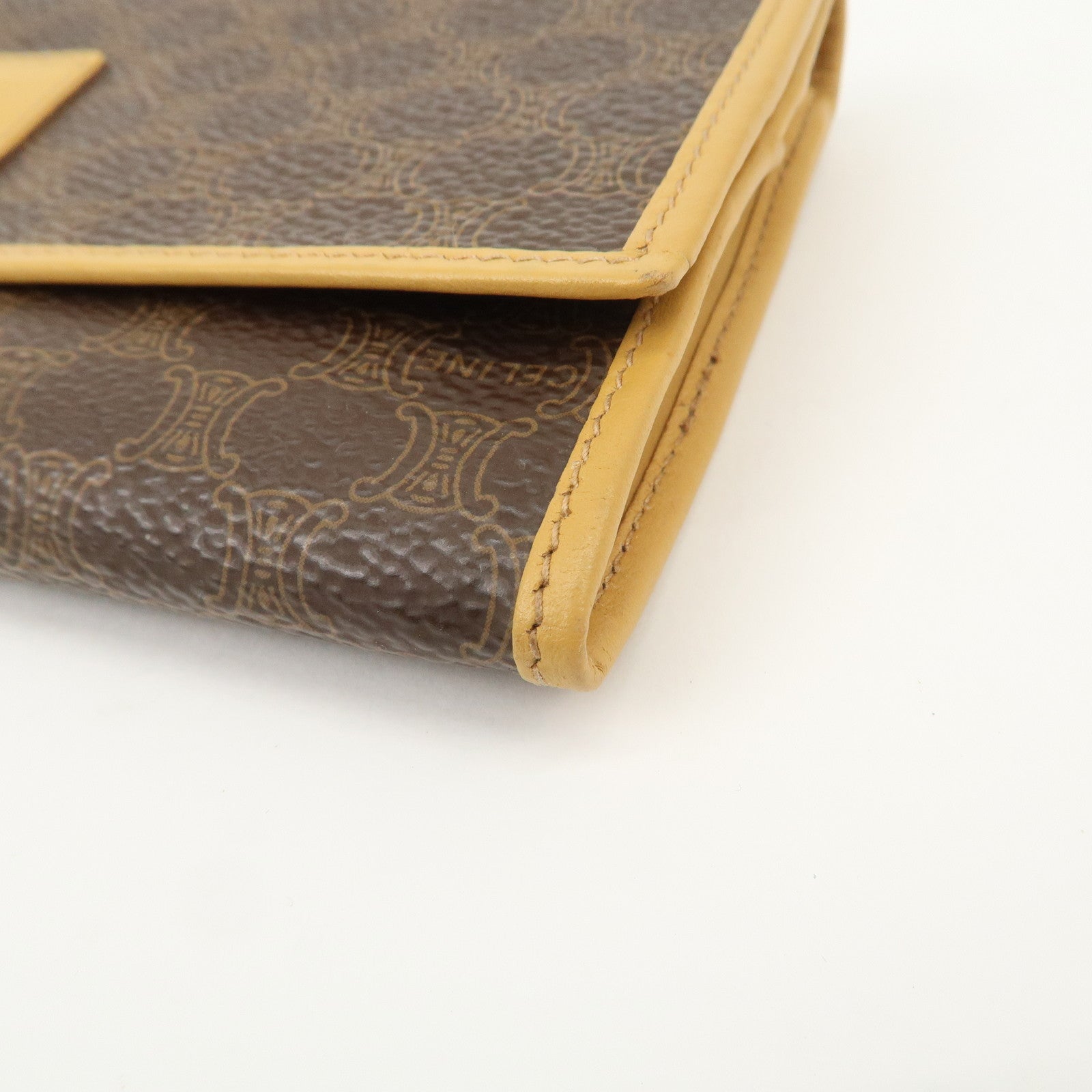 CELINE Macadam PVC Leather Long Wallet Brown