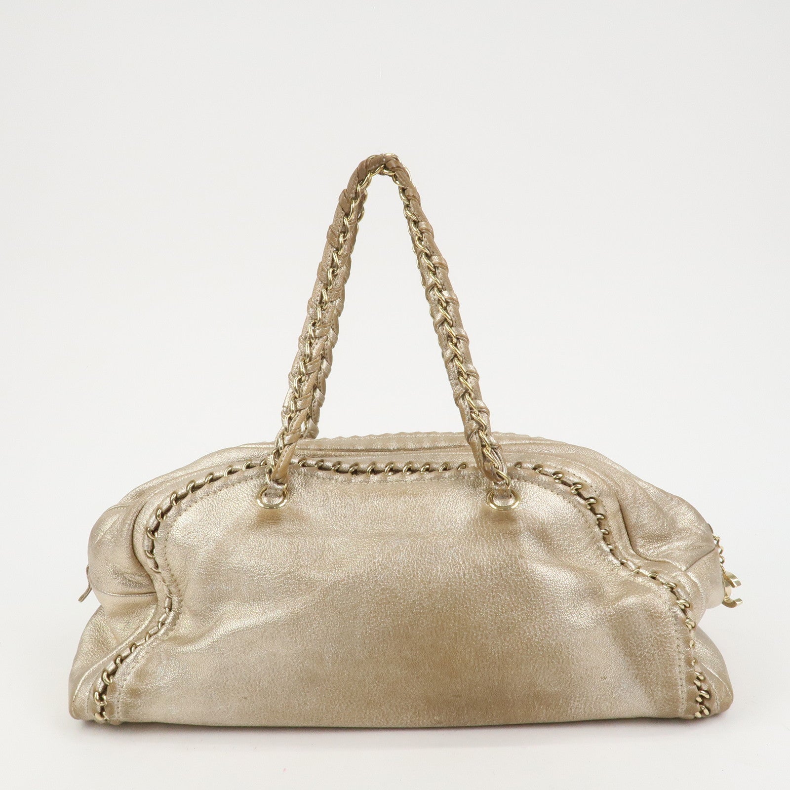 CHANEL Luxury Line COCO Mark Leather Boston Bag Shoulder Bag A31405