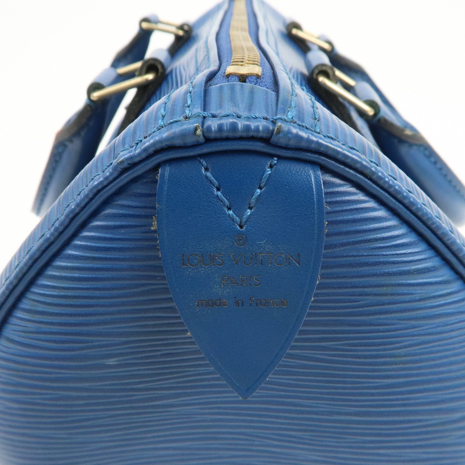 Louis Vuitton Epi Speedy 25 Hand Bag Boston Bag Toledo Blue M43015