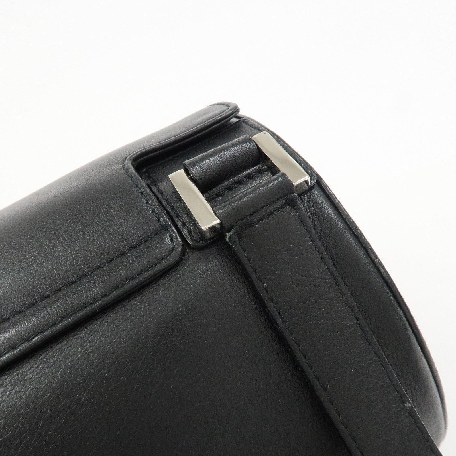 BVLGARI B-zero 1 Drum Leather Shoulder Bag Black