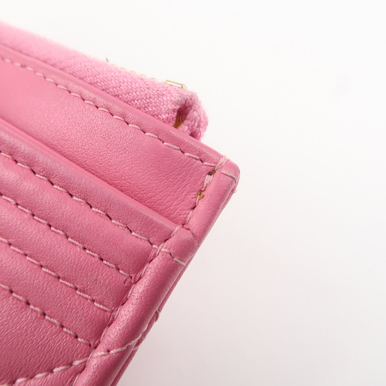 CHANEL Lamb Skin Matelasse Boy Chanel COCO Mark Fragment Case Used