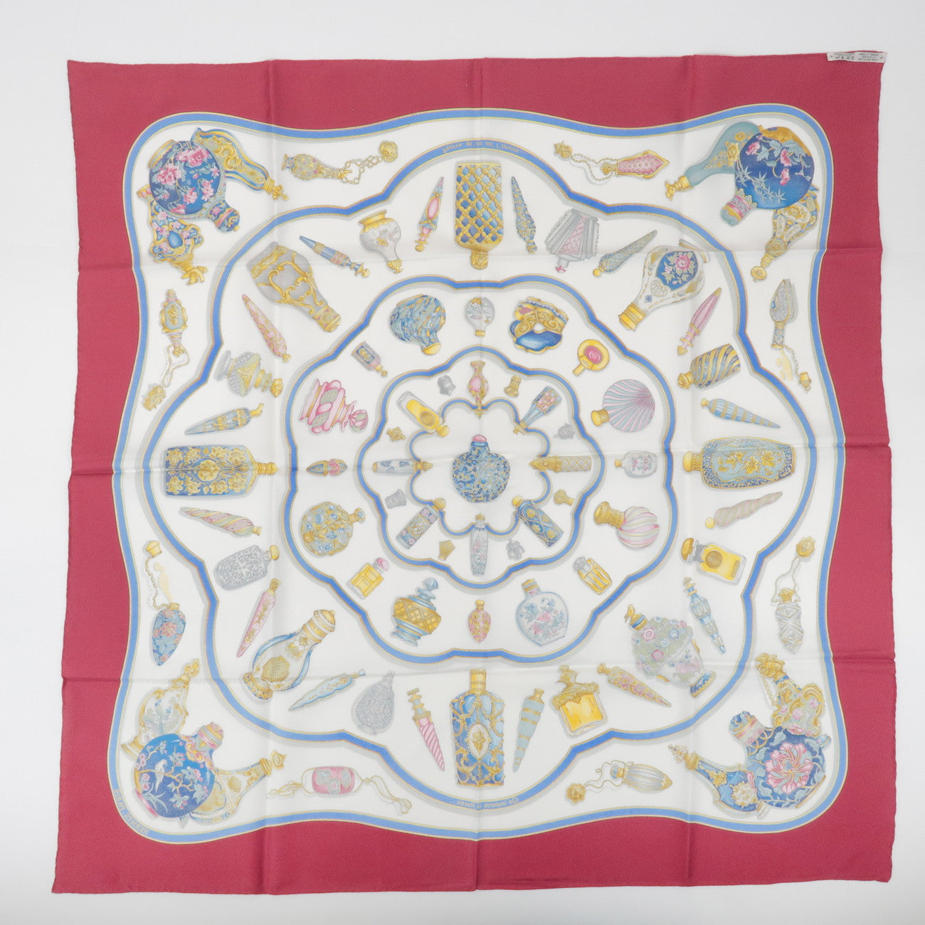 HERMES Carre 90 Silk 100% Scarf Pourvu qu'on ait l'ivresse Bordeaux