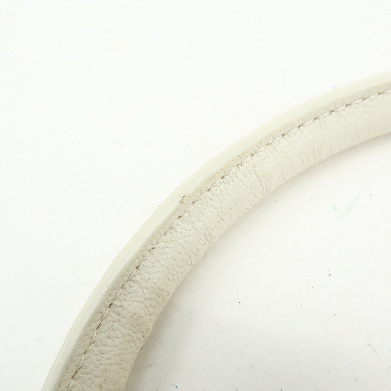 Ferragamo Gancini Leather Shoulder Bag Hand Bag White