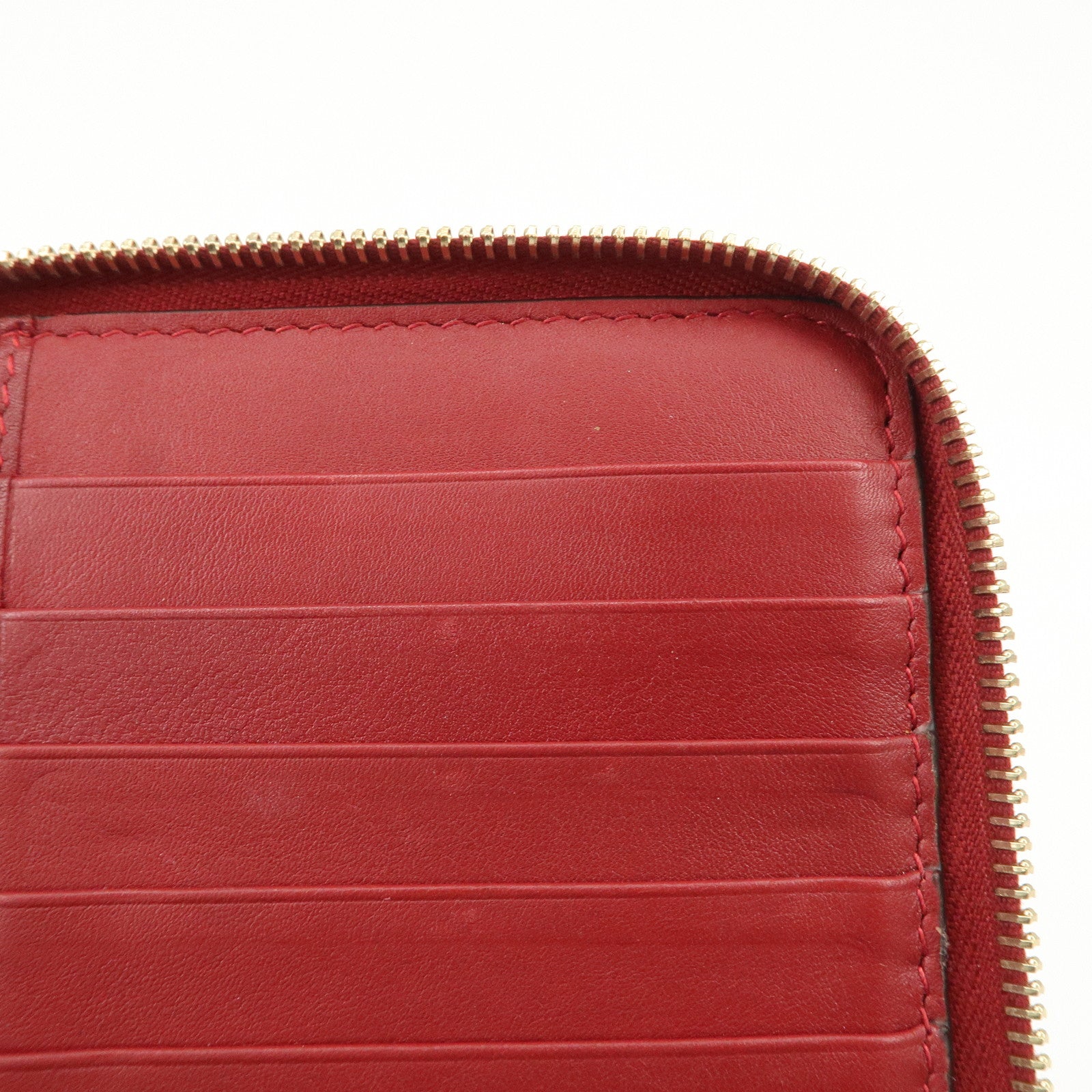 GUCCI Micro Guccissima Leather Travel Case Clutch Bag Red 544250 Used