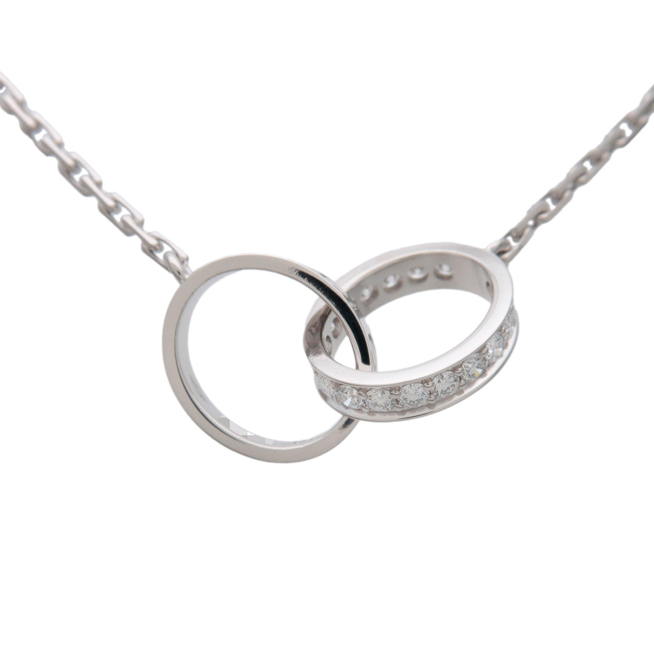 Cartier Baby Love Diamond Necklace K18 750WG White Gold