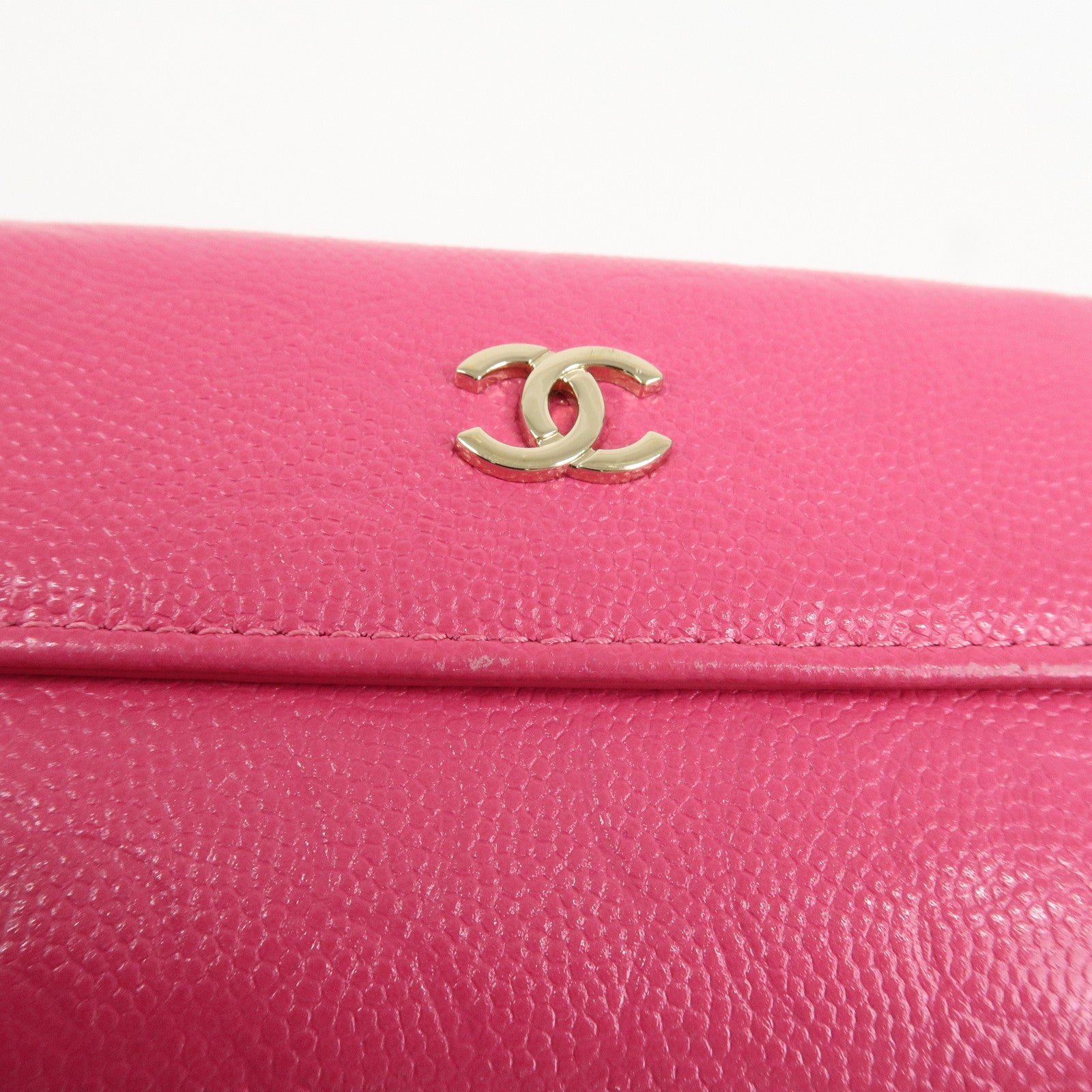 CHANEL COCO Mark Camellia Tri-fold Compact Wallet Pink AP0116