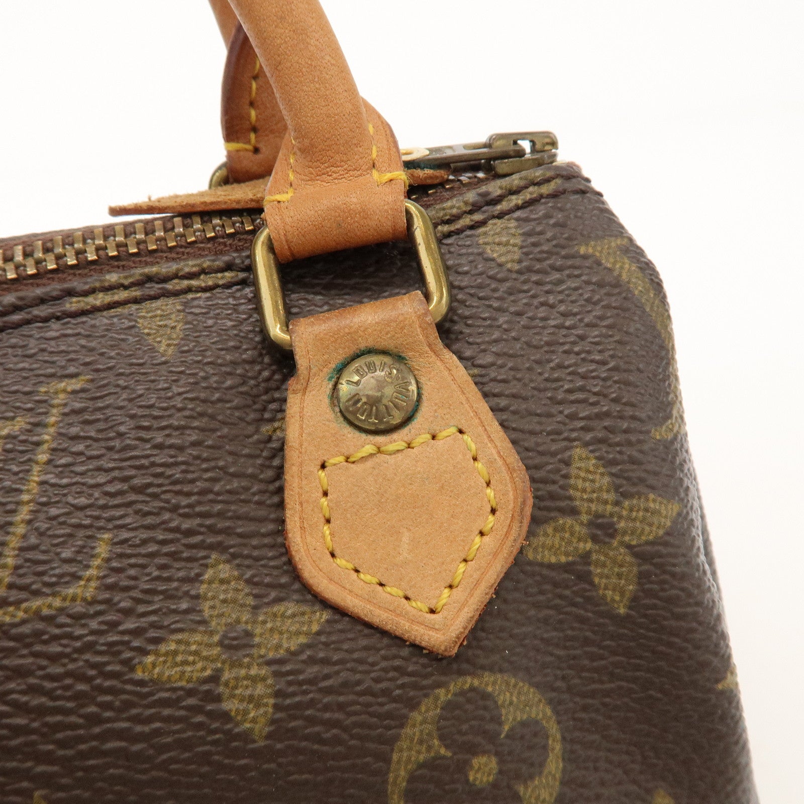 Louis Vuitton Monogram Mini Speedy Hand Bag & Strap Brown M41534