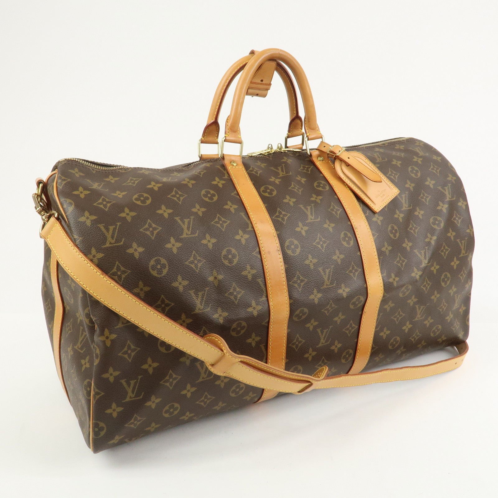 Louis Vuitton Monogram Keep All Bandouliere 55 Boston Bag M41414