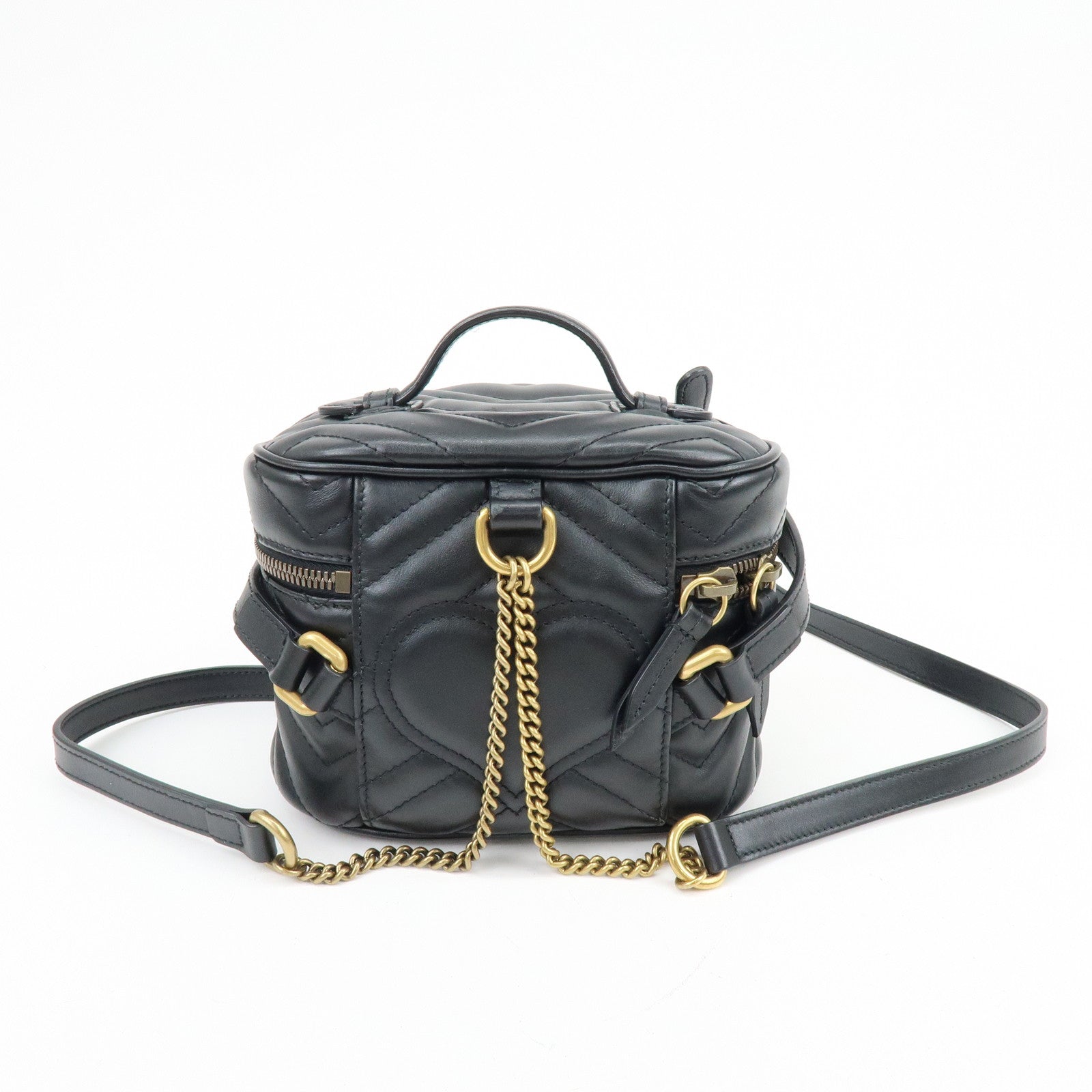 GUCCI GG Marmont Leather Backpack Rucksack Black 598594