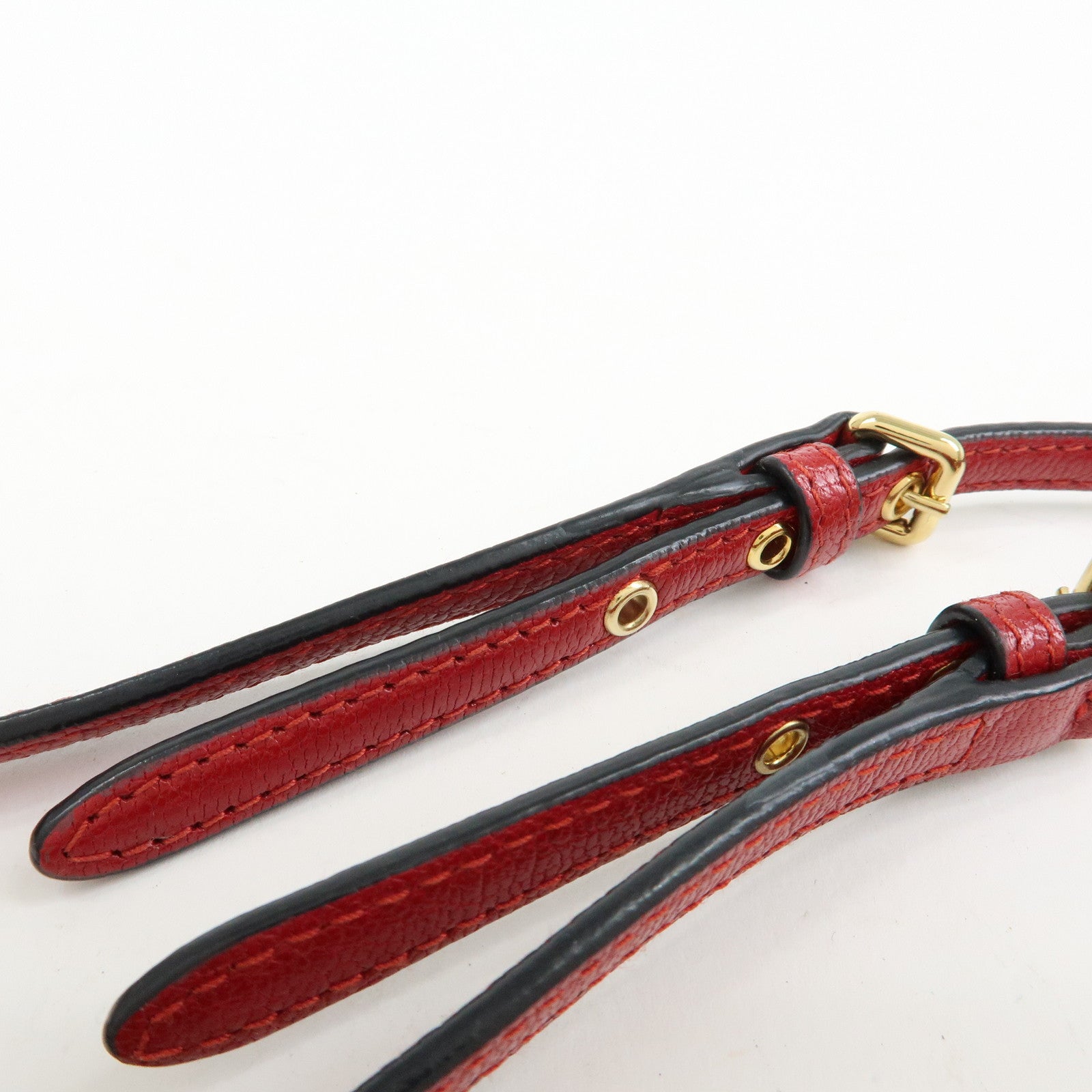 MIU MIU Madras Leather 2Way Bag Clutch Bag Shoulder Bag Red 5ZH044
