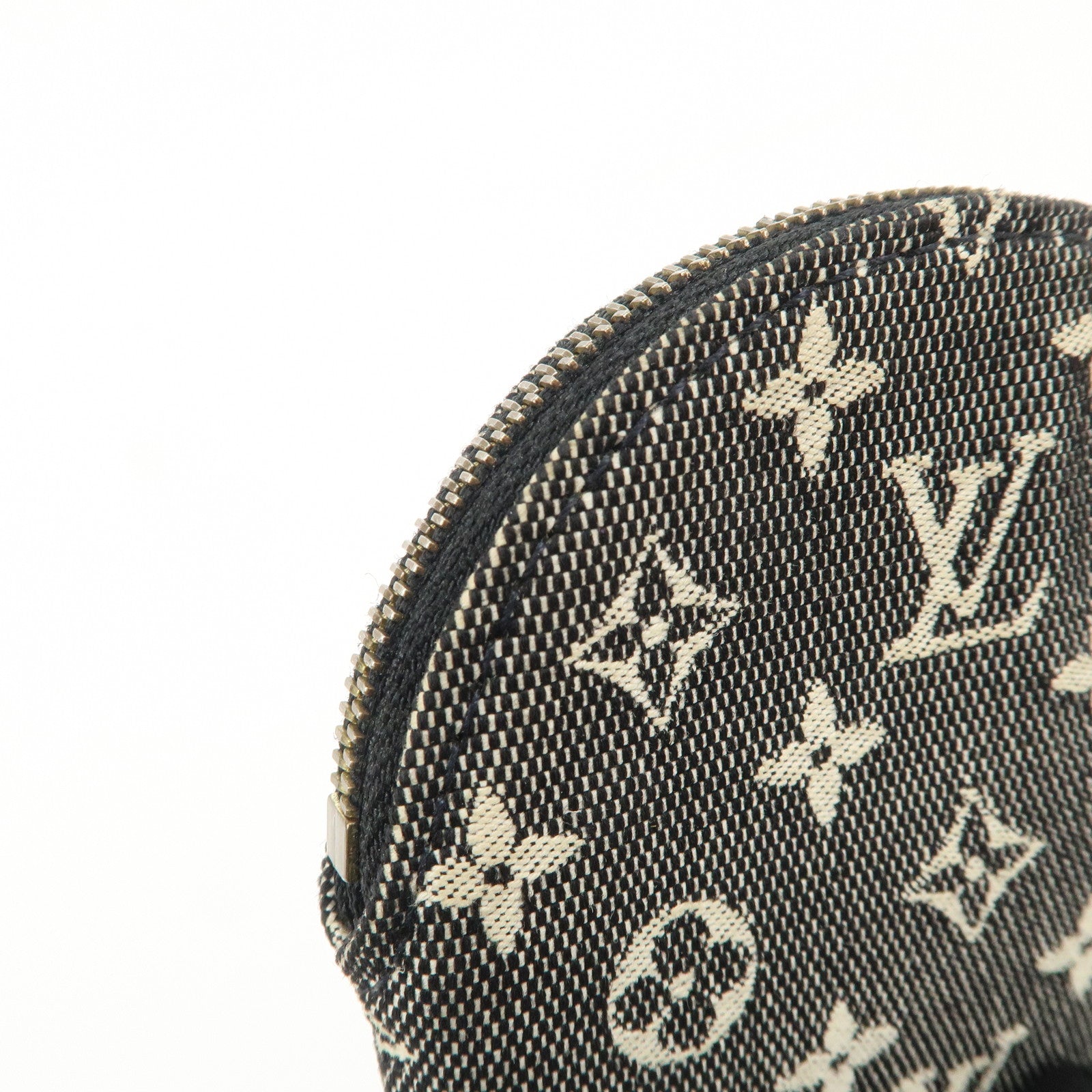 Louis Vuitton Monogram Mini Lin Porte Monnaie Round Coin Case M92453 Used