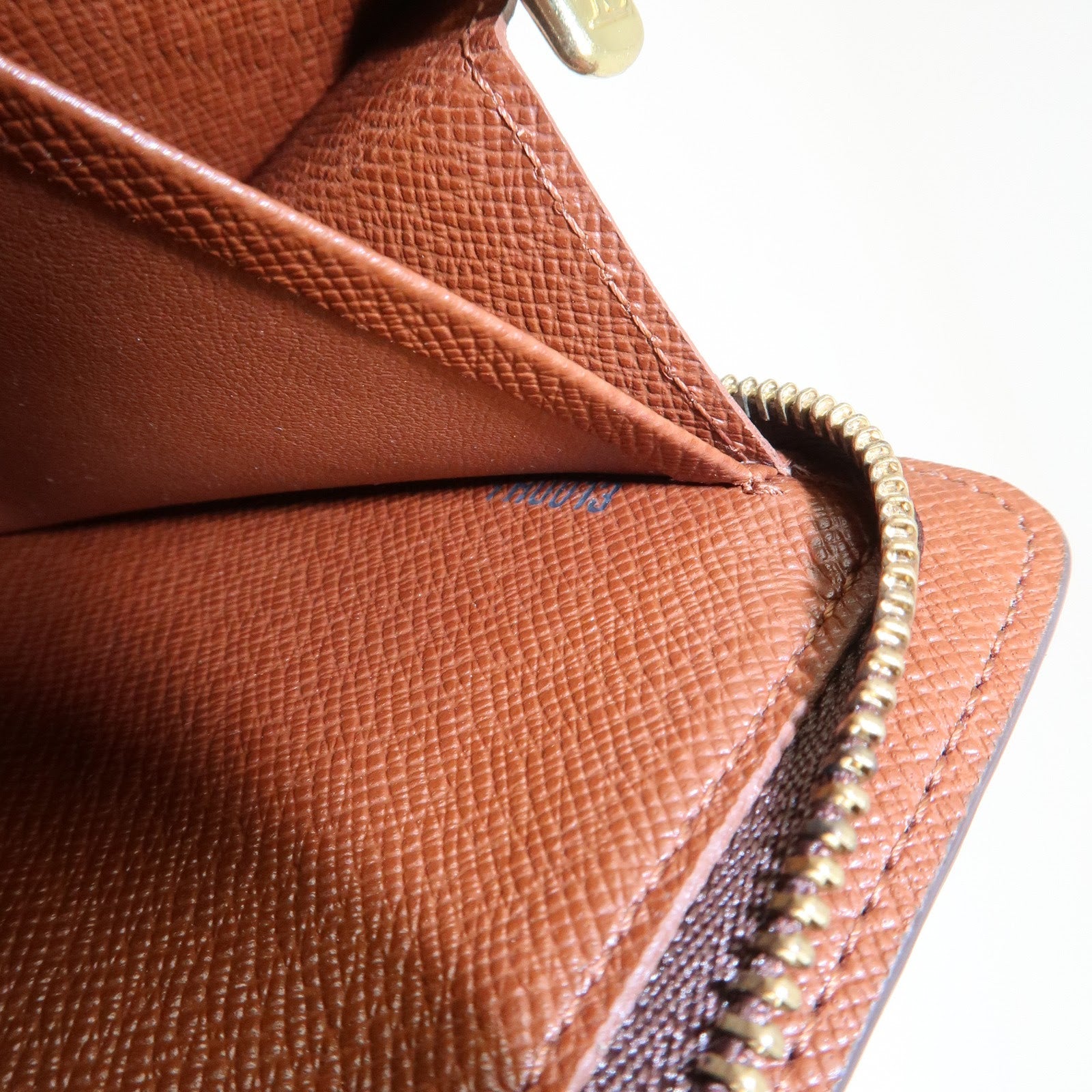 Loius Vuitton Monogram Porte Monnaie Zip Long Wallet Brown M61727