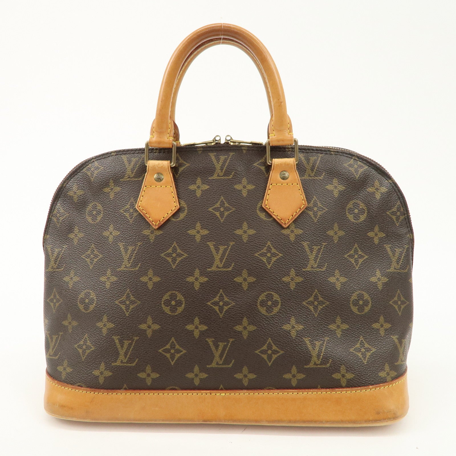 Louis Vuitton Monogram Canvas Alma Hand Bag Brown M51130 Used