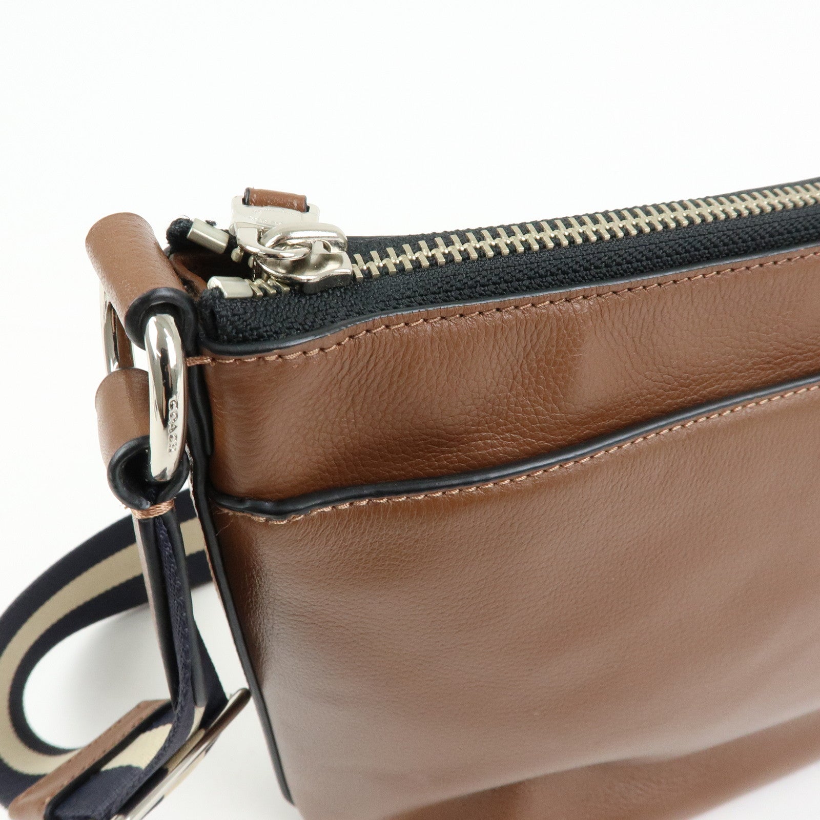 COACH Leather Charles Flight Bag Shoulder Bag Crossbody Bag Brown
