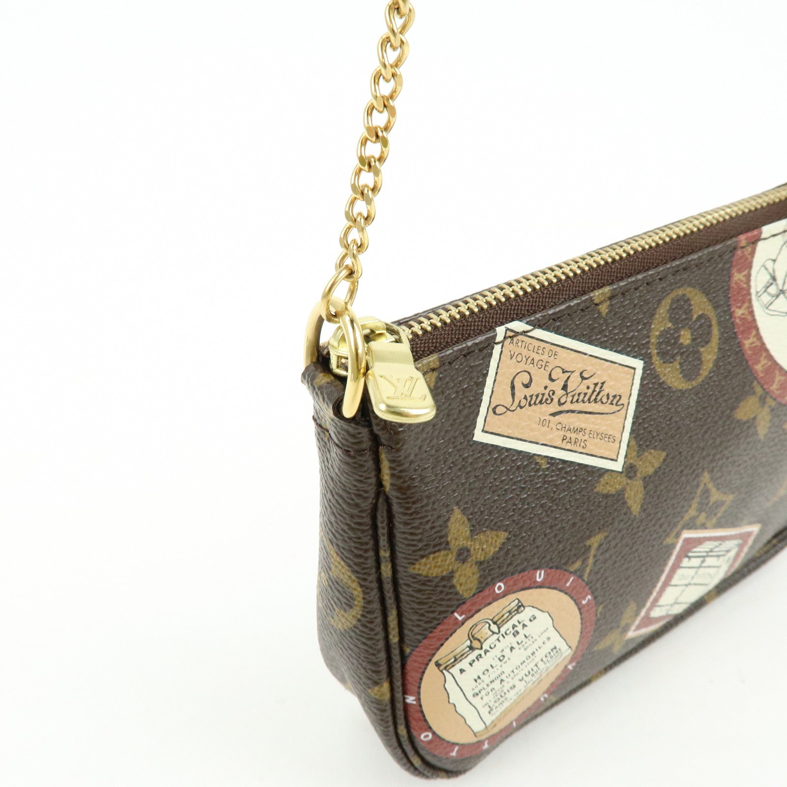 Louis Vuitton Monogram Patch Mini Pochette Accessoire Brown M95804