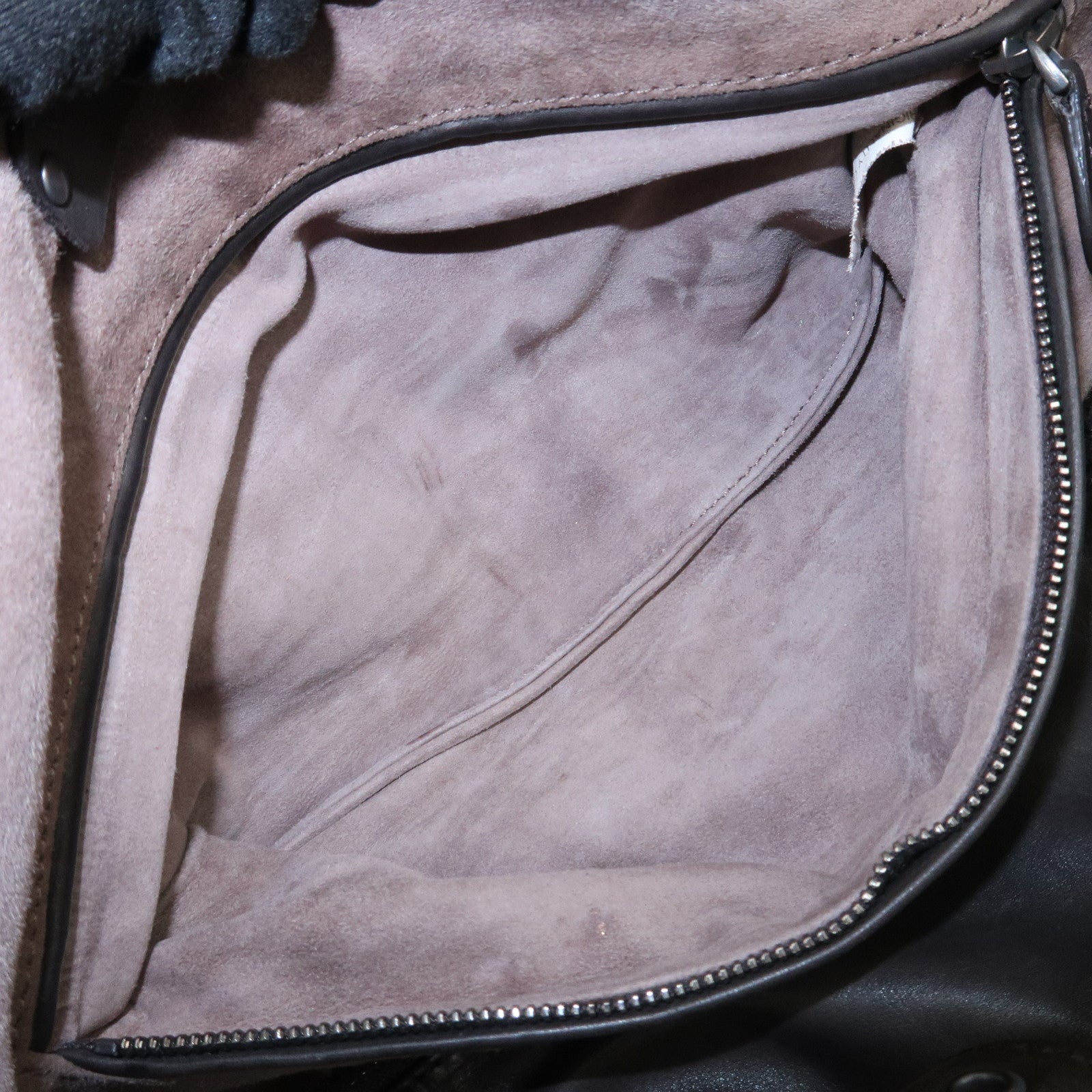 BOTTEGA VENETA Intrecciato Lamb Skin Hand Bag Dark Brown114087