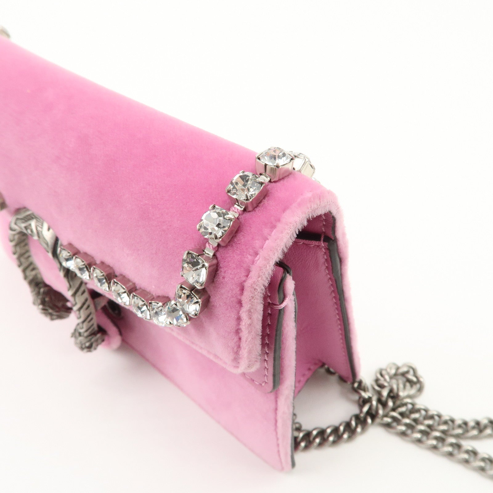 GUCCI Dionysus Super Mini Bag Leather Chain Shoulder Bag 476432 Used