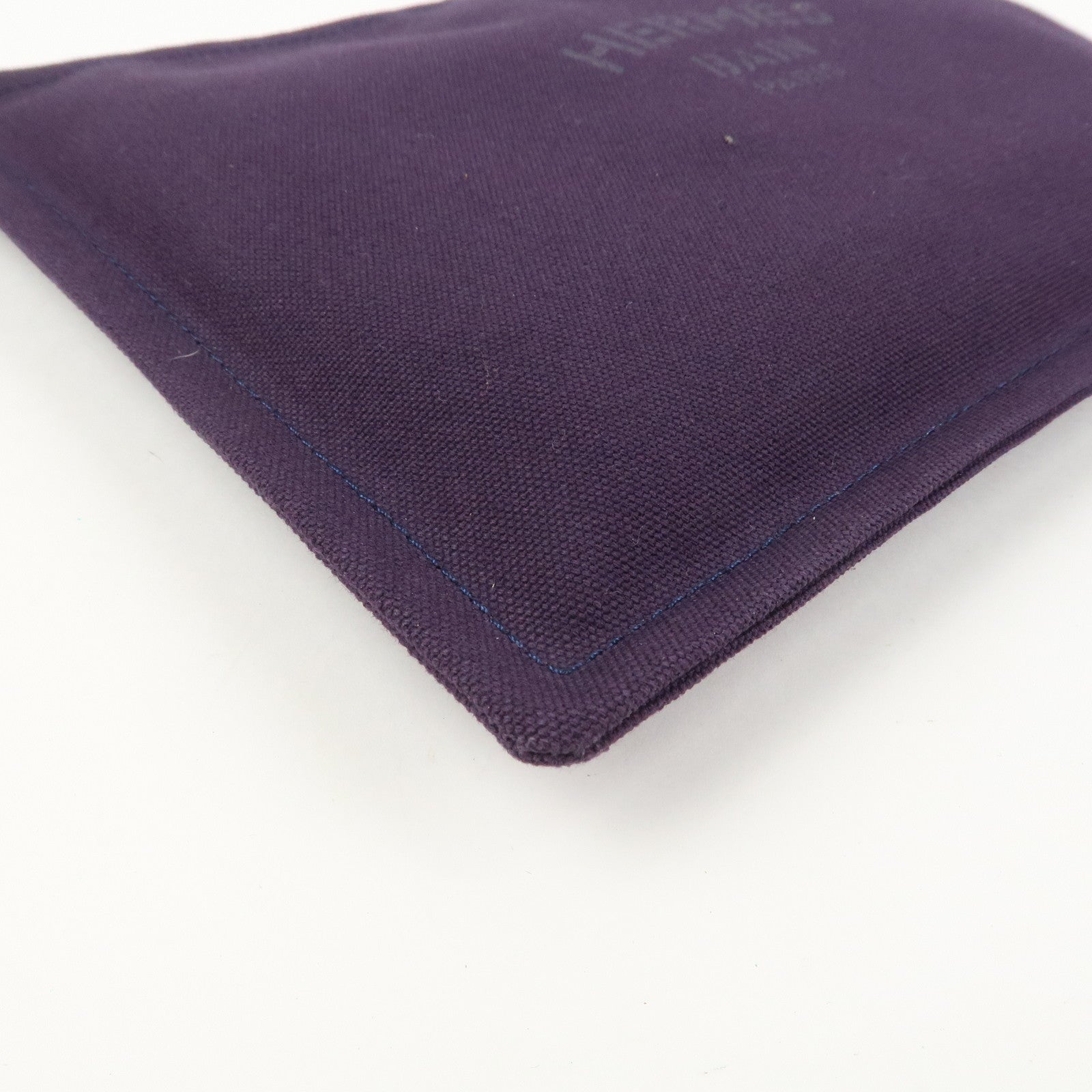 HERMES Yachting GM Canvas Flat Pouch Cosmetic Pouch Purple