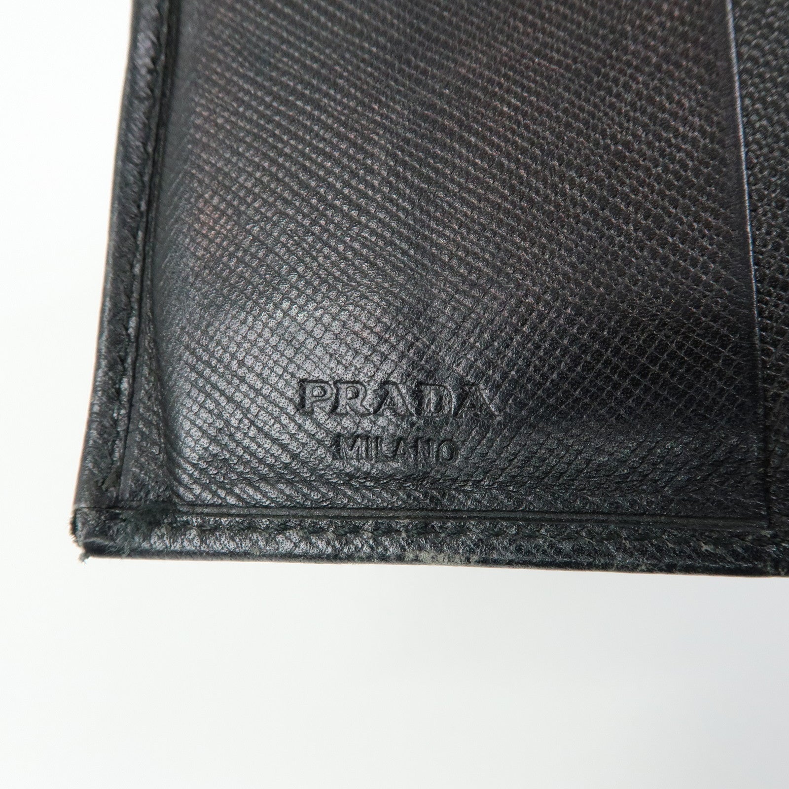 PRADA Triangle Logo Set of 3 Wallet Pouch Black Brown Red