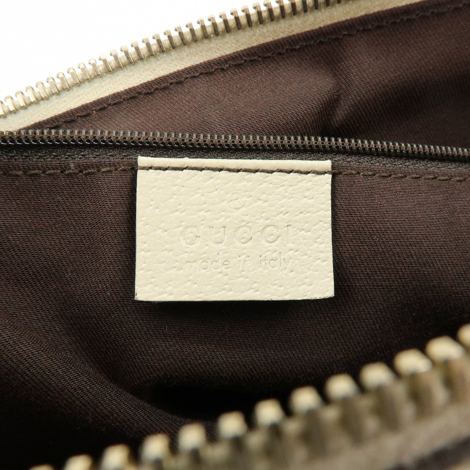 GUCCI Abbey GG Canvas Leather Tote Bag Hand Bag Beige Ivory 141471