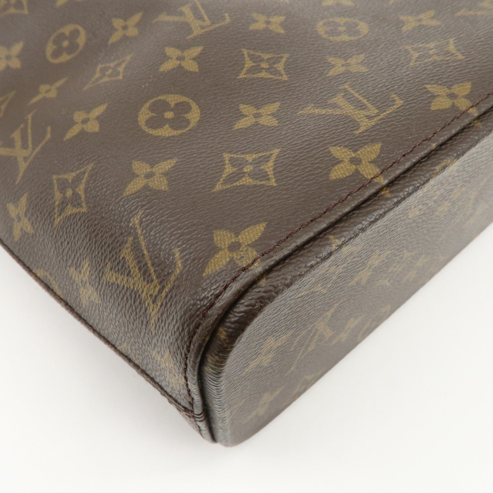 Louis Vuitton Monogram Luco Tote Bag Hand Bag Brown M51155 Used