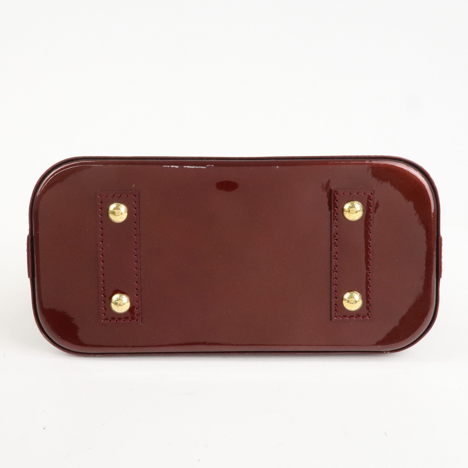 Louis Vuitton Monogram Vernis Alma BB 2Way Hand Bag Rouge M91676 Used