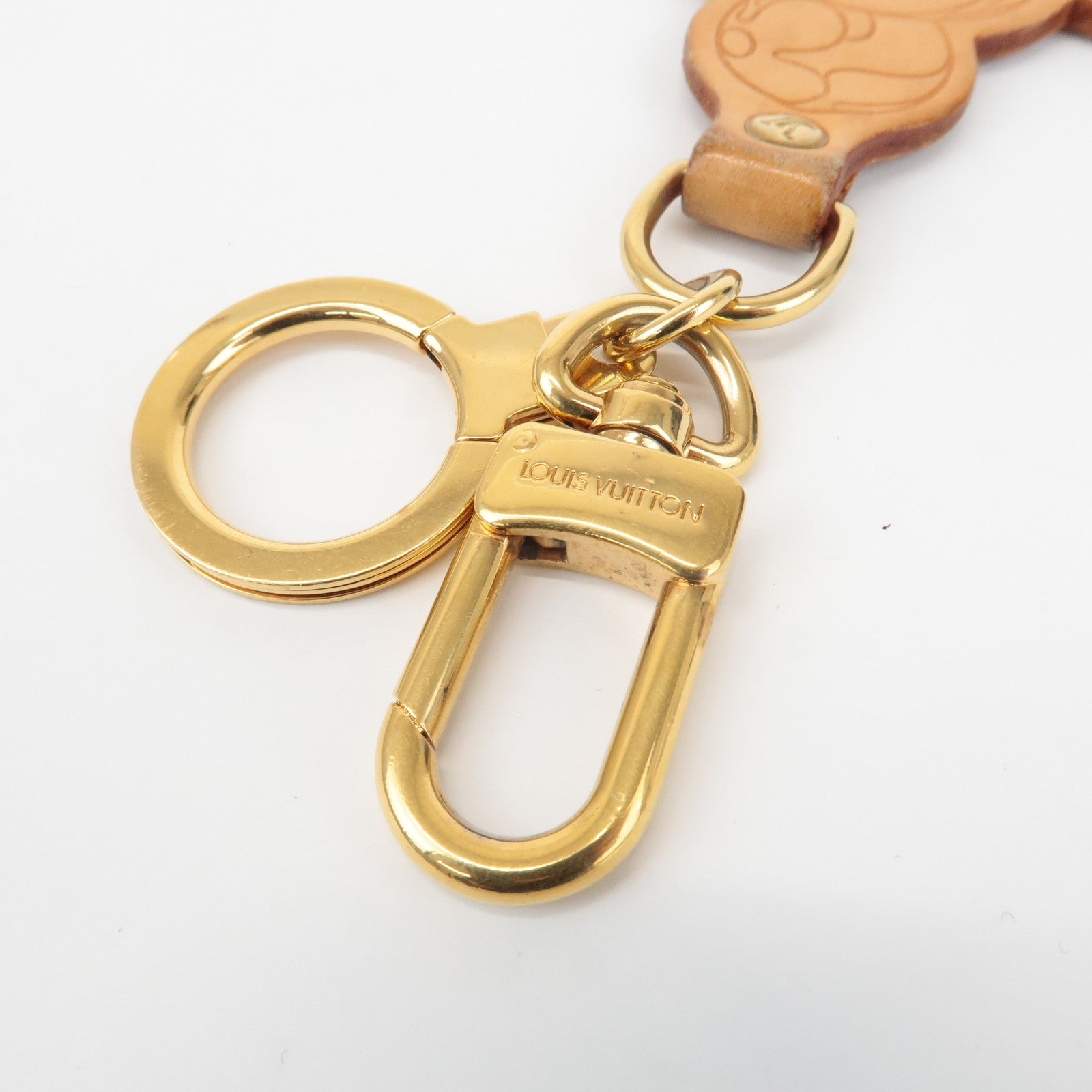 Louis Vuitton Porte Cles Panda Bag Charm Natural Gold M62637 Used