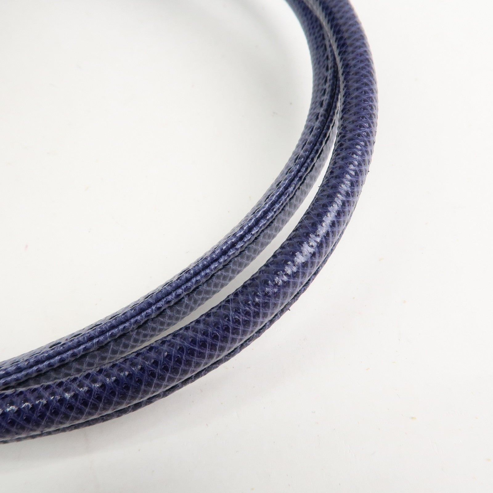 LOEWE Logo Unborn Calf Leather Hand Bag Charm Shoulder Bag Navy