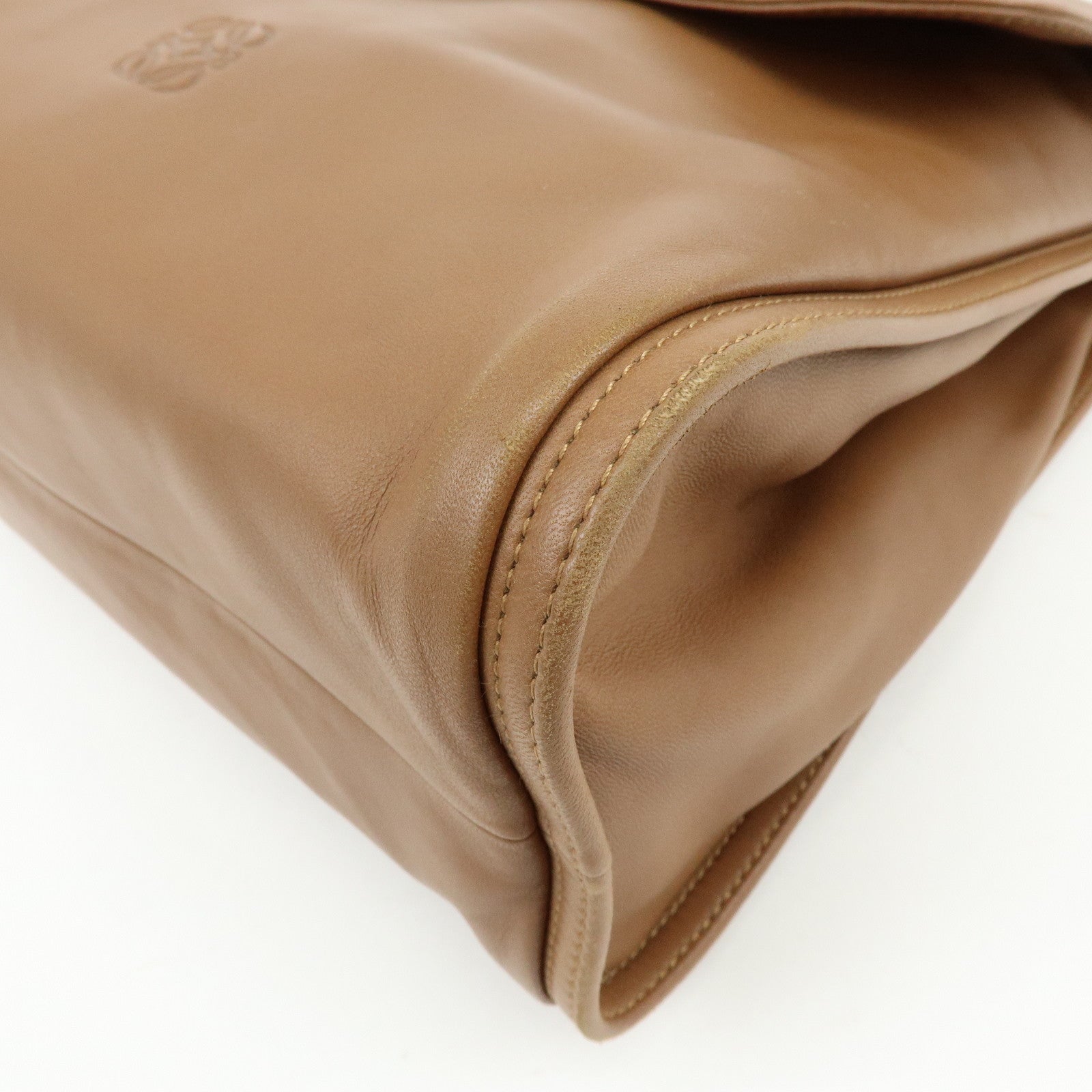 LOEWE Anagram Nappa Leather Shoulder Bag Hand Bag Brown