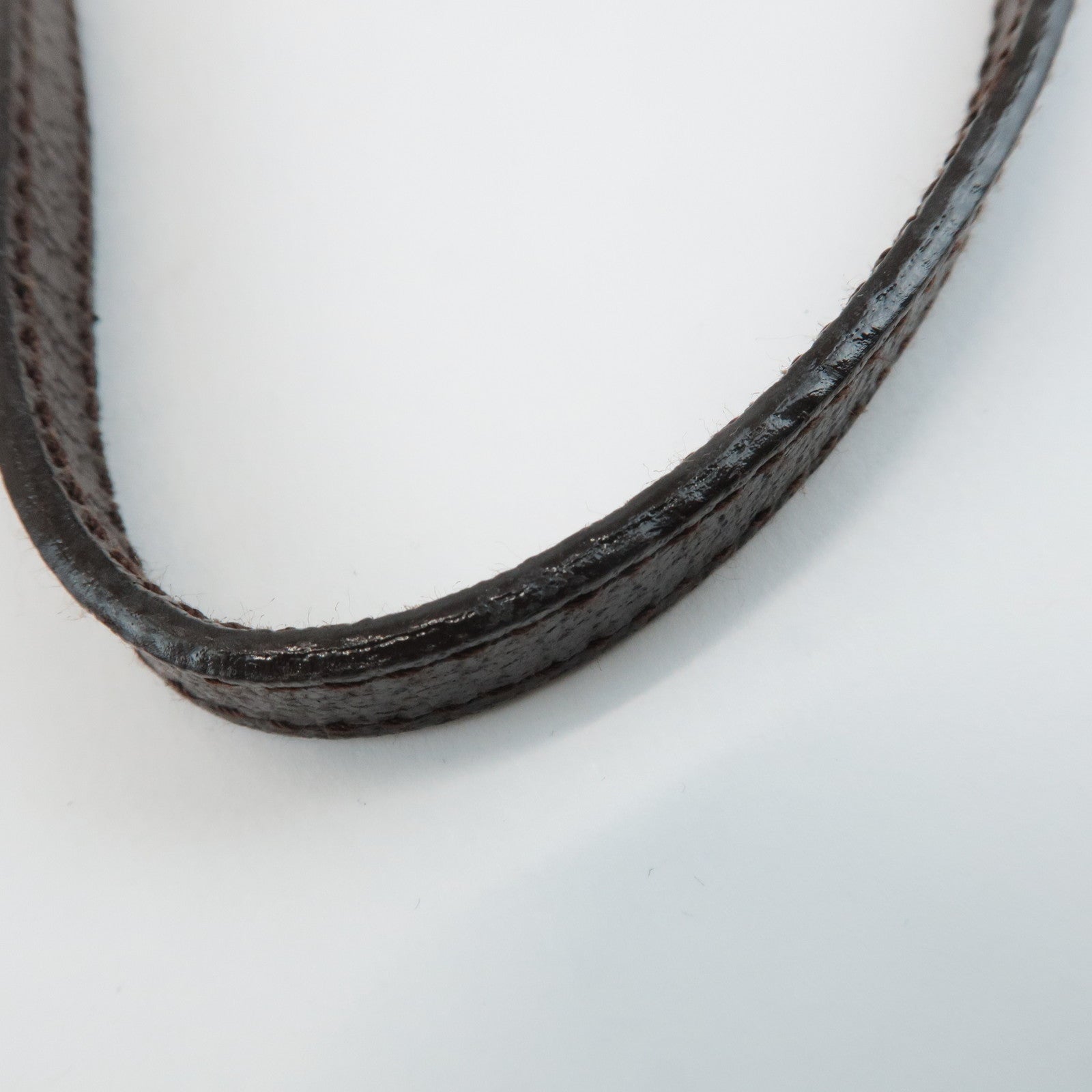 BVLGARI Logo Mania Canvas Leather Shoulder Bag Beige Brown Used