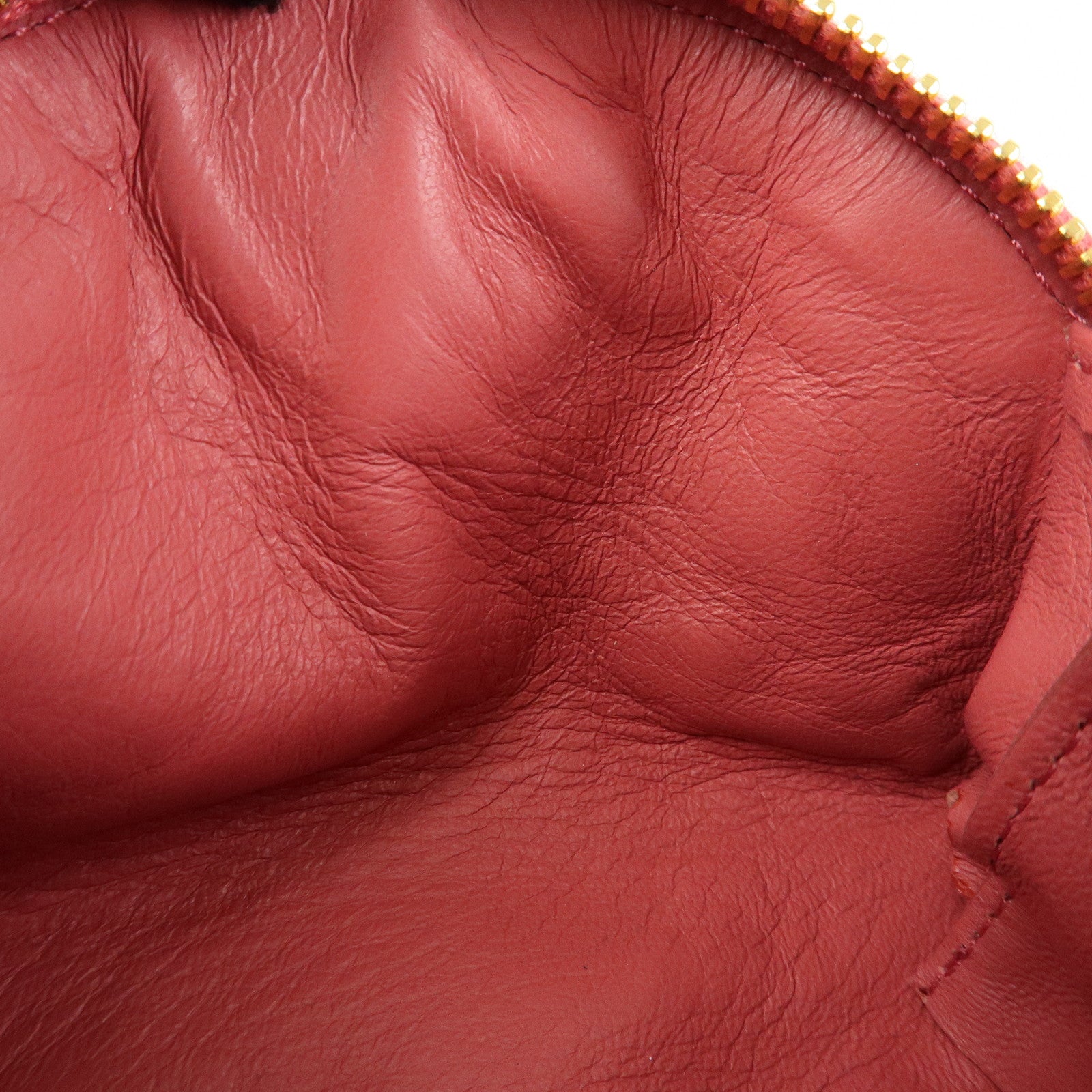PRADA Saffiano Leather Bag Charm Accessory Pouch Pink 1M1218