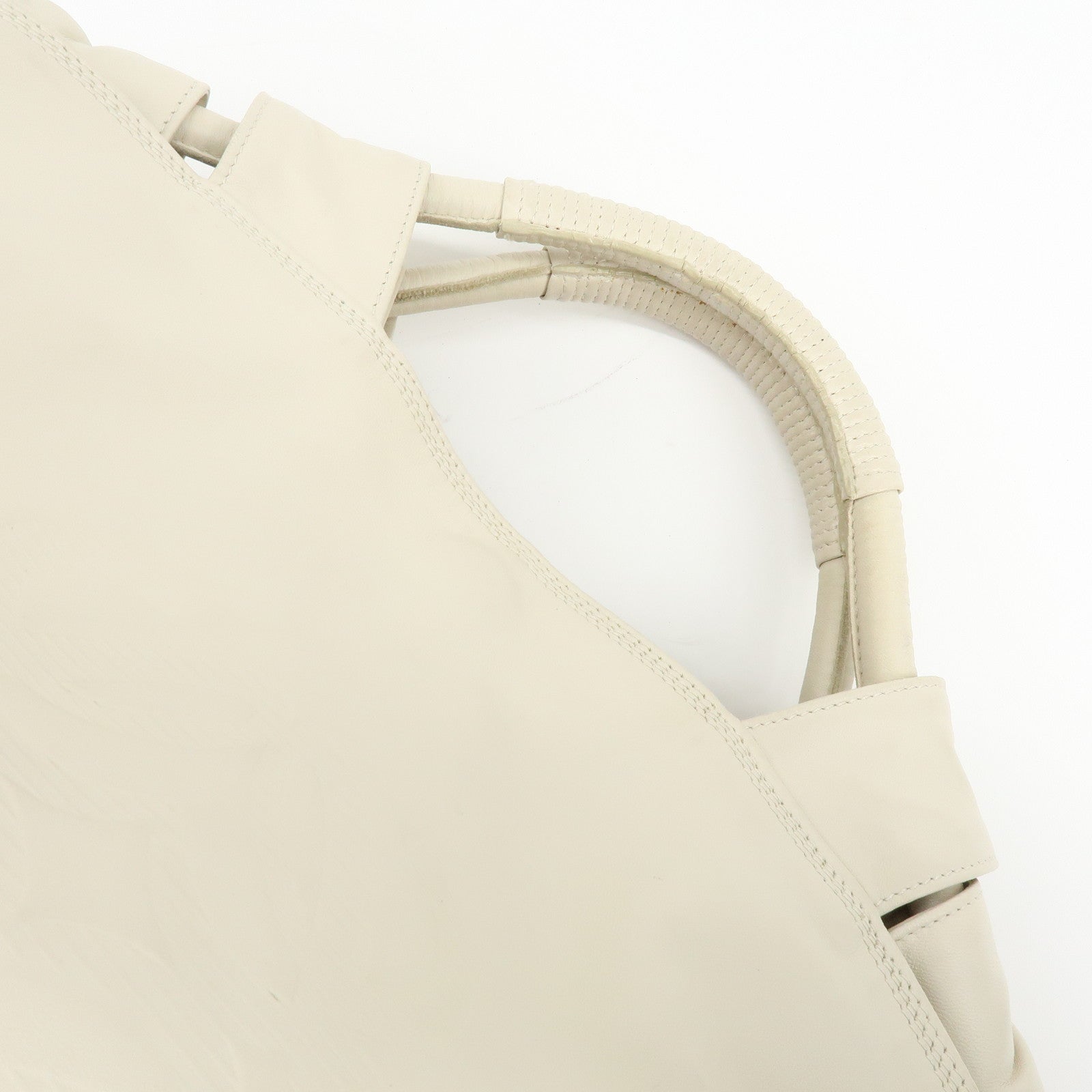 LOEWE Anagram Nappa Aire Leather Hand Bag Tote Bag Ivory