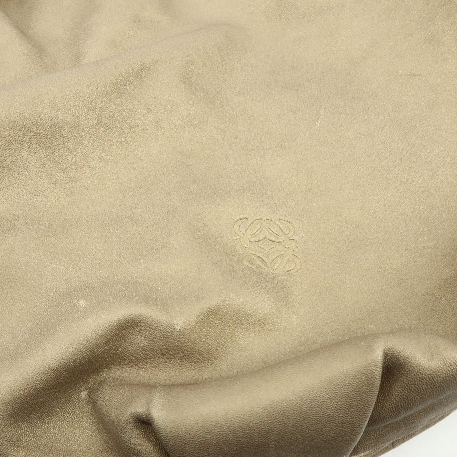 LOEWE Anagram Viento Nappa Leather Tote Bag Shoulder Bag Gold