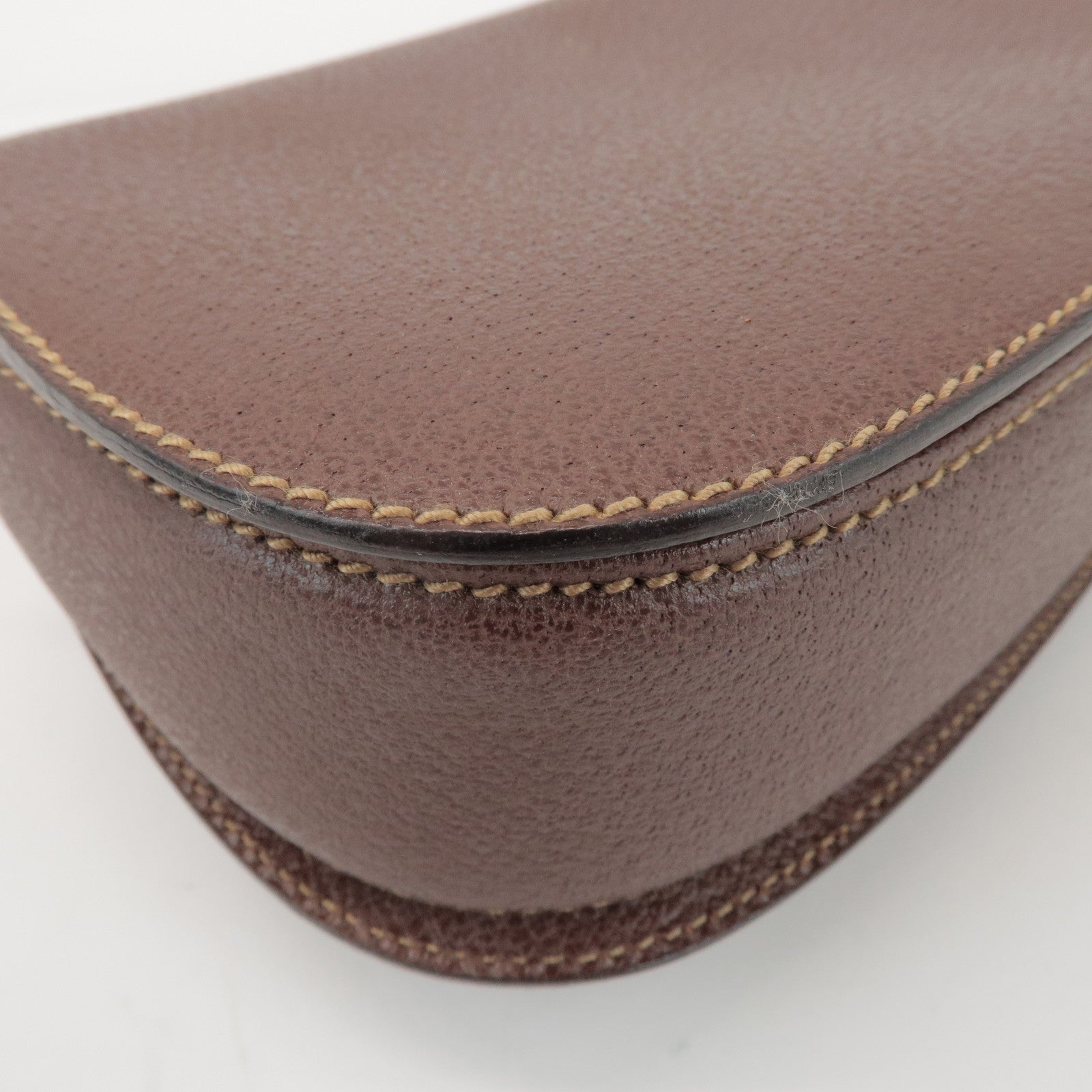 GUCCI Bamboo Leather 2Way Bag Hand Bag Shoulder Bag Brown 000 2040