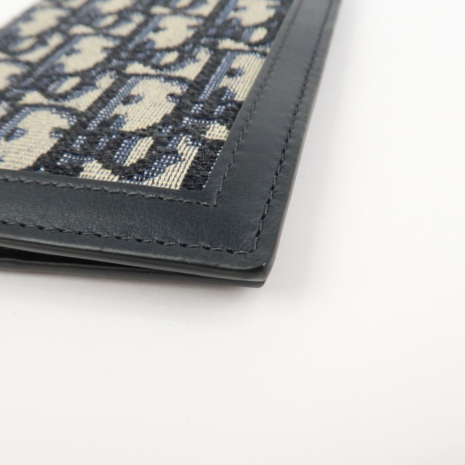 Christian Dior Trotter Jacquard Canvas Leather Card Passport Case