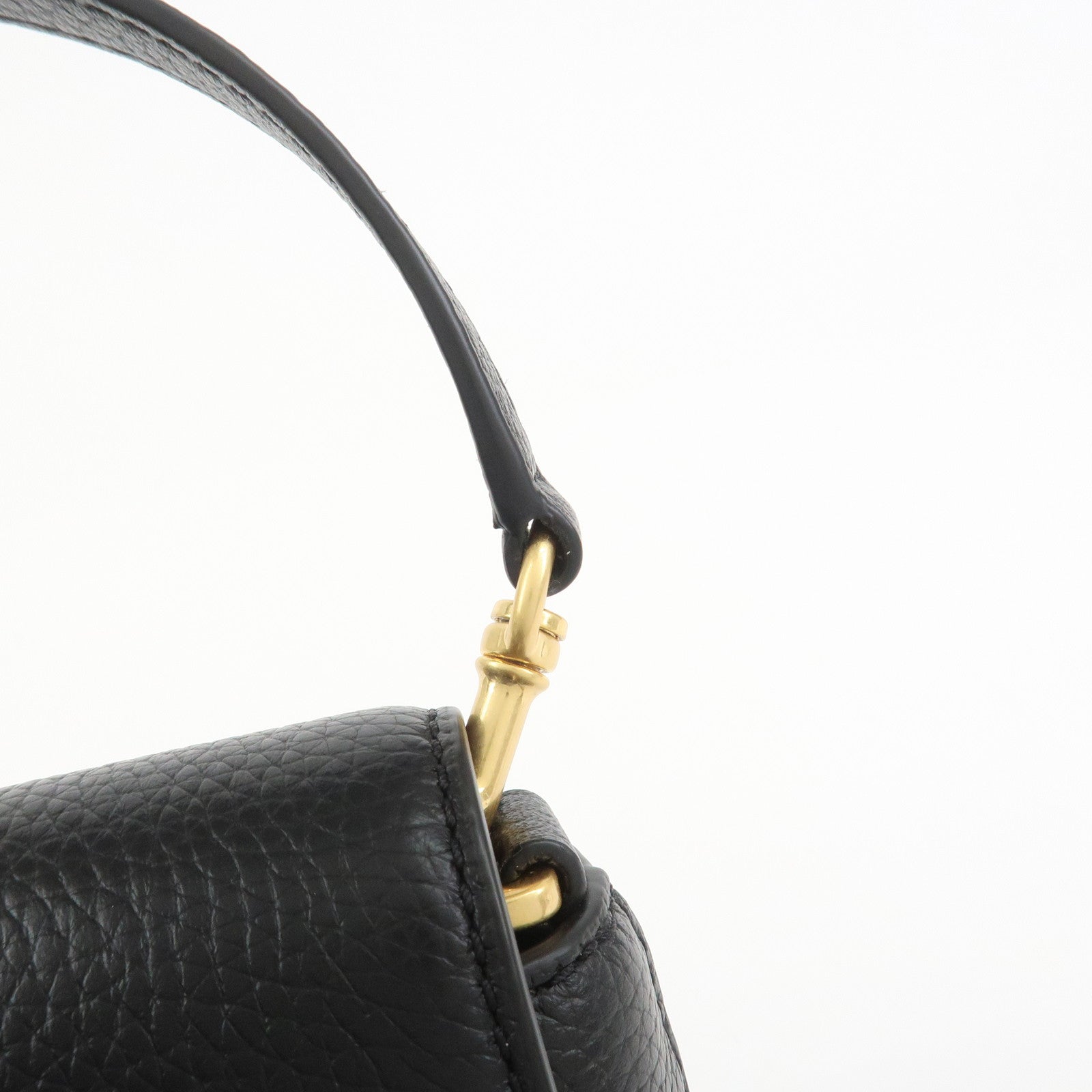 TORY BURCH Logo Leather Shoulder Bag Black