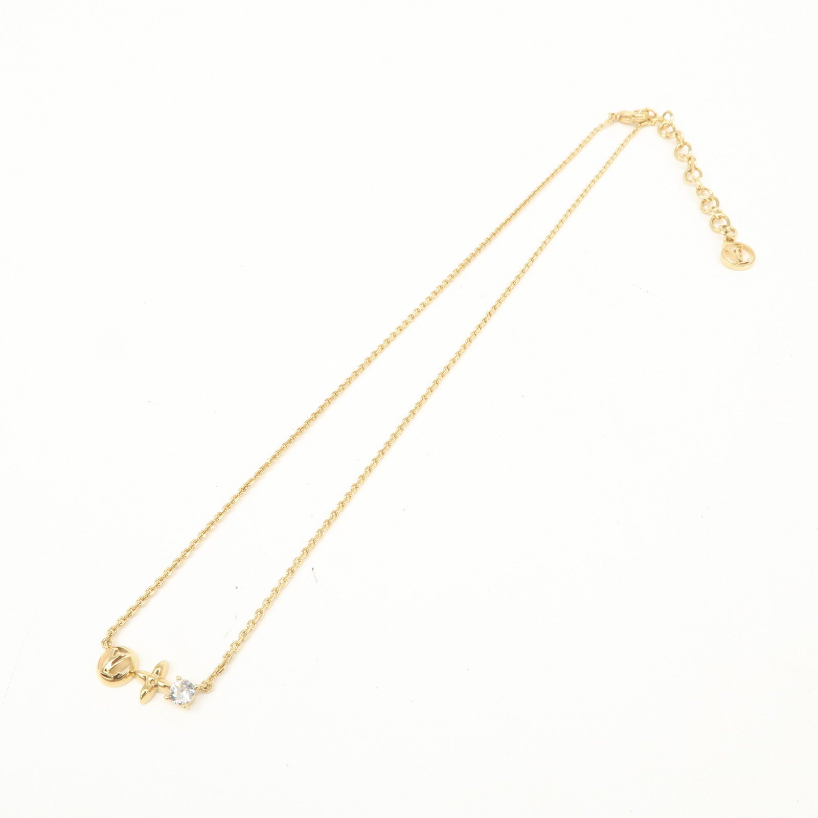 Louis Vuitton Petit Louis Metal Necklace LV Charm Gold M00368