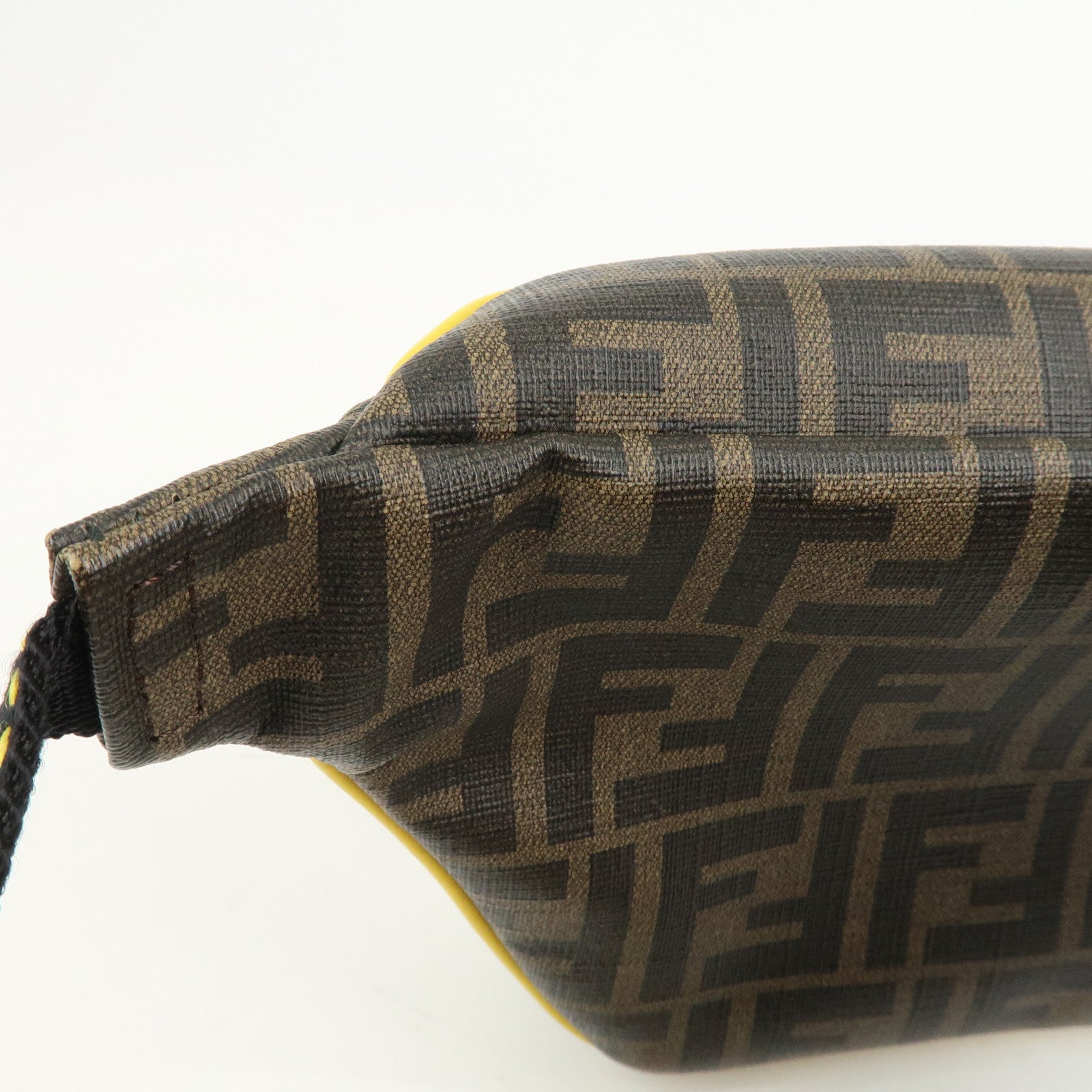 FENDI Zucca Seleria Logo PVC Leather Waist Bag Body Bag 7VA446