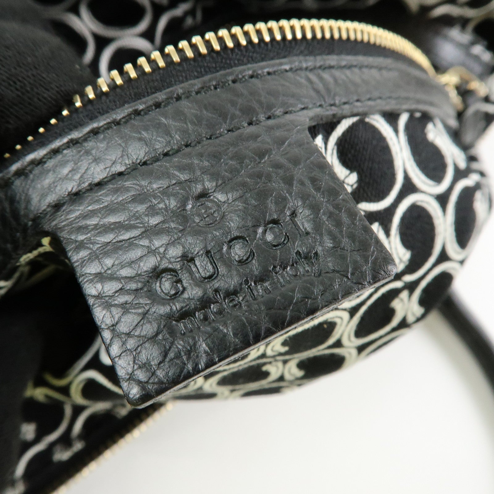 GUCCI Horsebit Leather 2Way Bag Hand Bag Shoulder Bag Black 189888