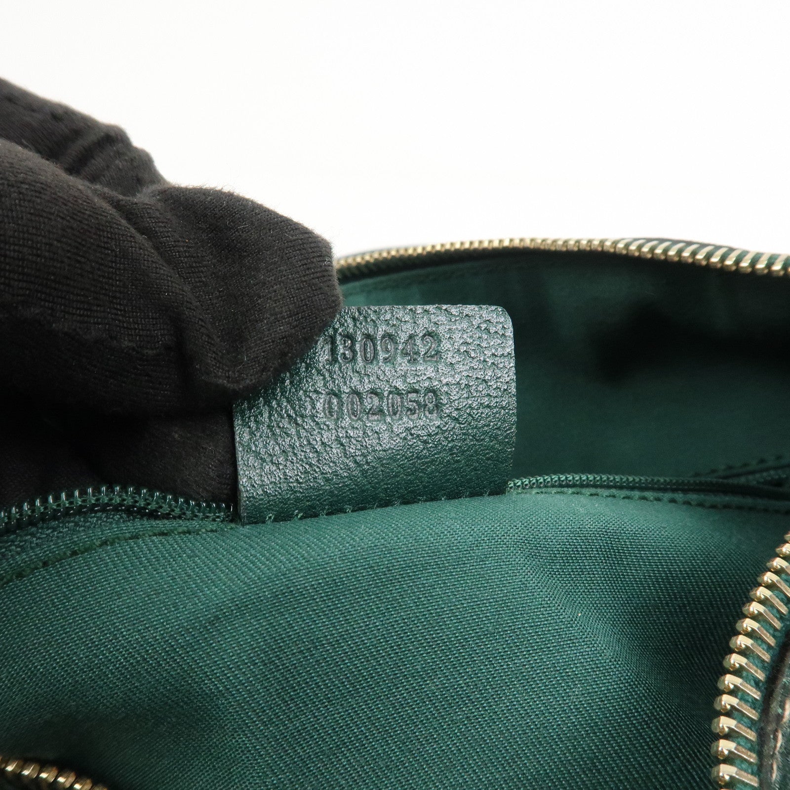 GUCCI Abbey GG Canvas Leather Mini Boston Bag Beige Green 130942