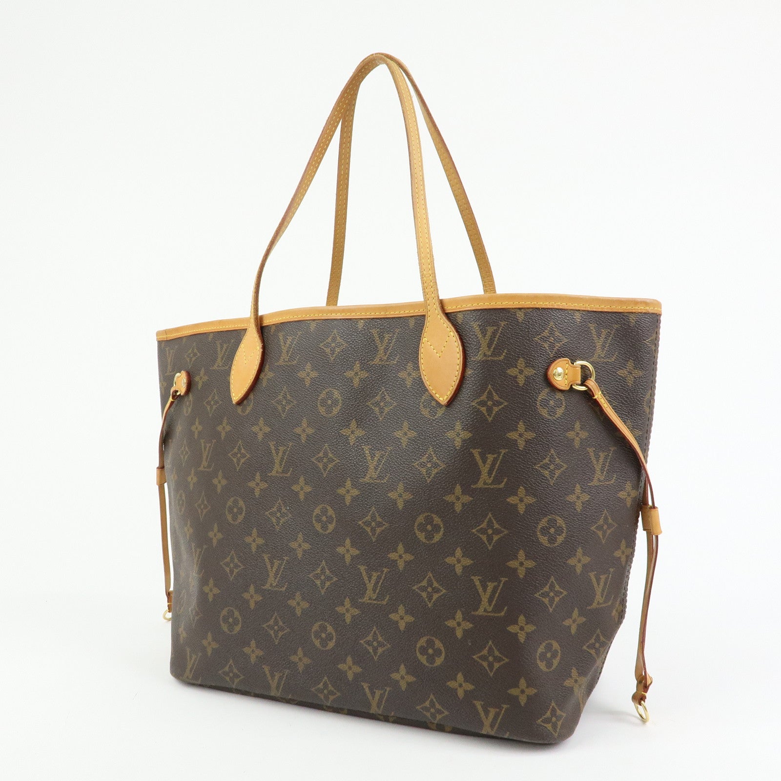 Louis Vuitton Monogram Neverfull MM Tote Shoulder Bag Brown M40156