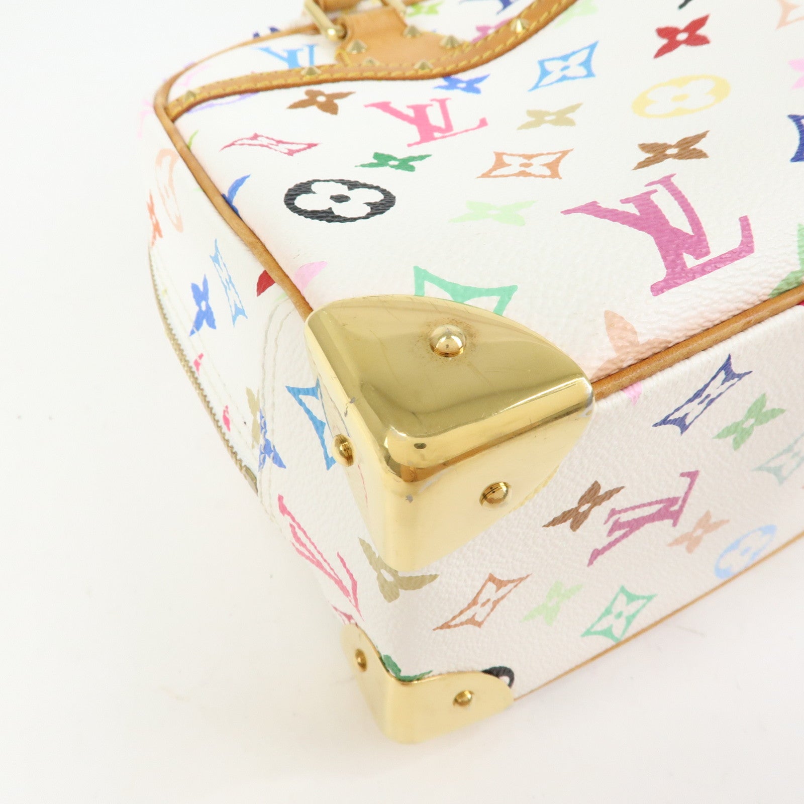 Louis Vuitton Monogram Multicolor Trouville Hand Bag Blanc M92663