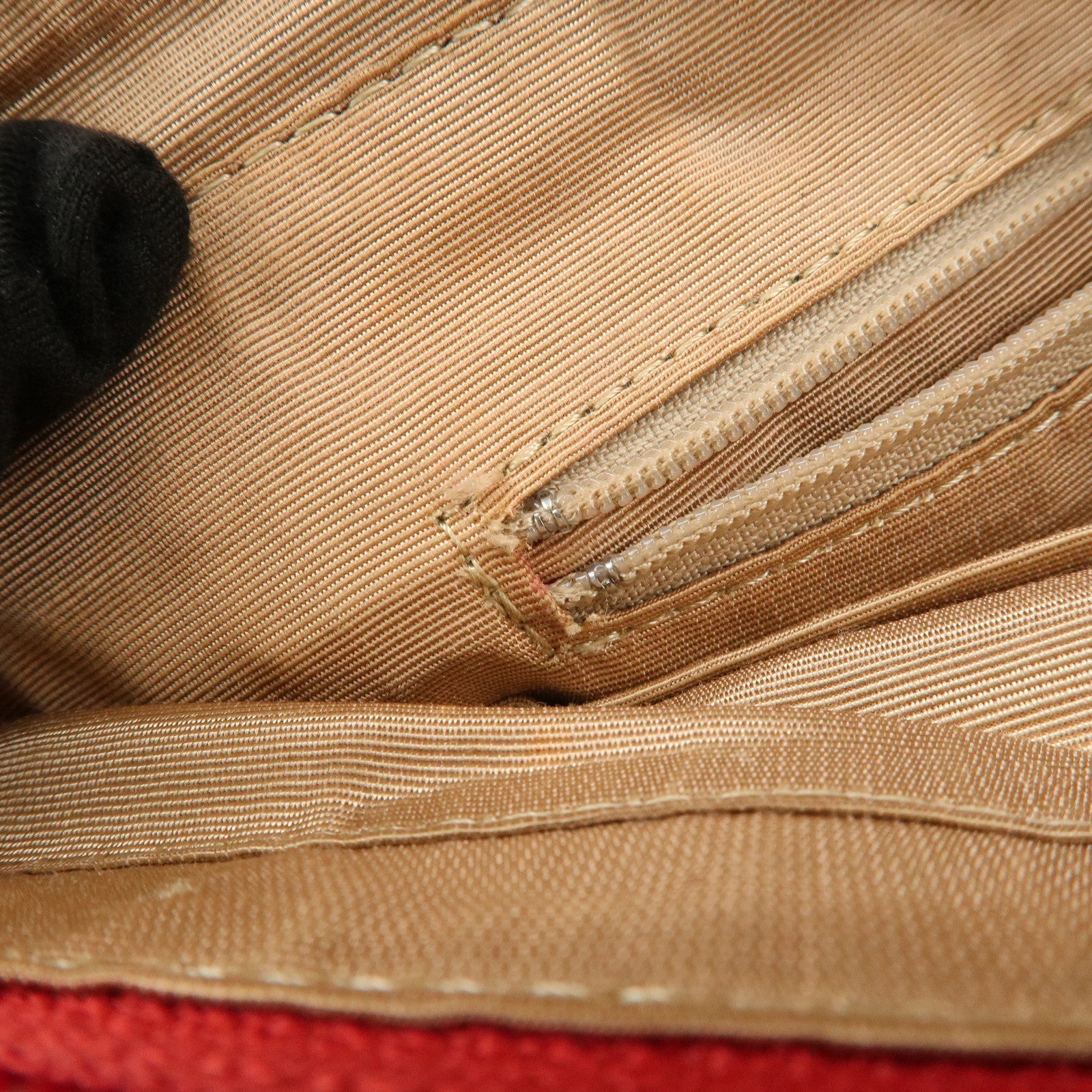 BURBERRY Leather Canvas Tote Bag Hand Bag Nova Plaid Red Beige Used