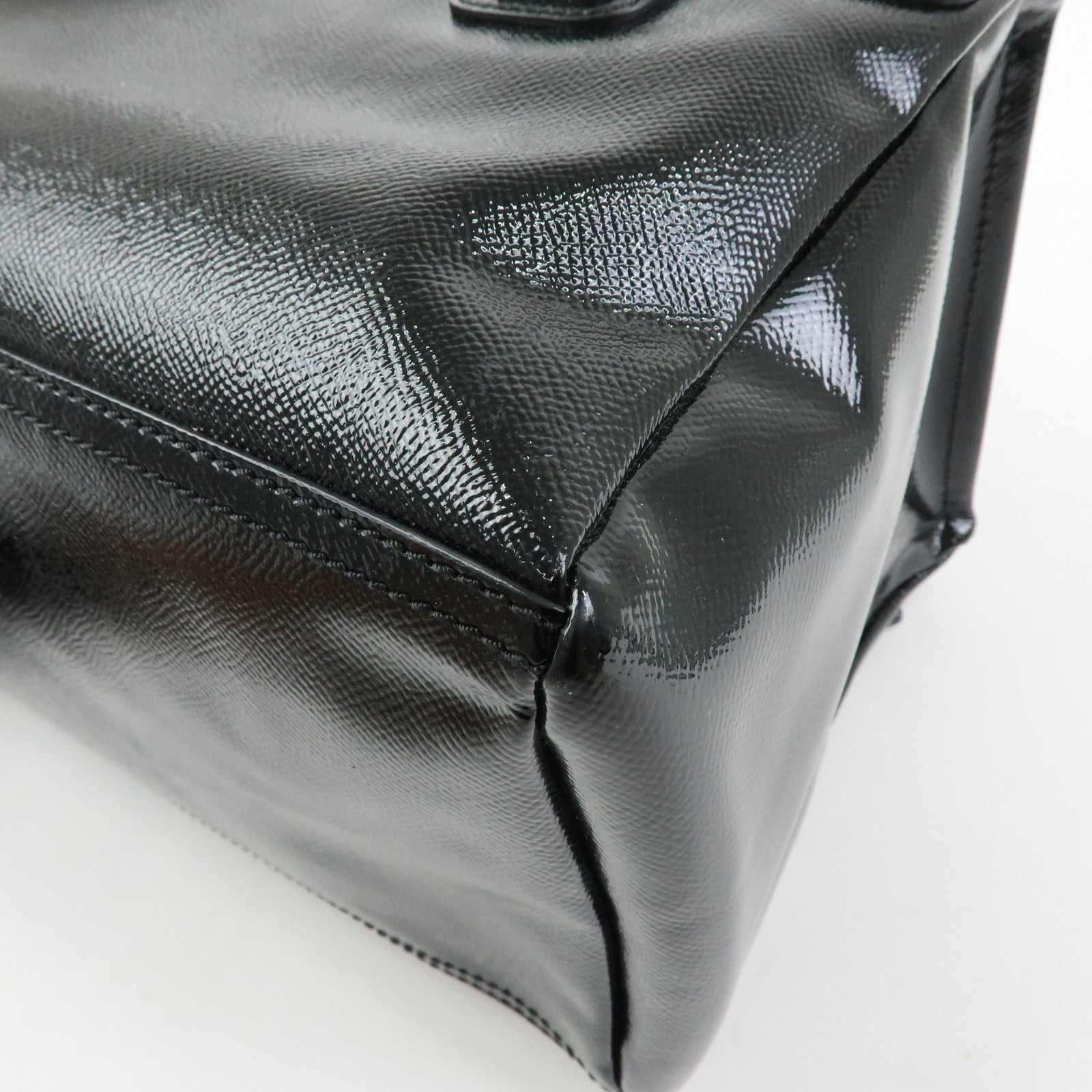 GIVENCHY Pandora Patent Leather 2Way Shoulder Bag Hand Bag Black