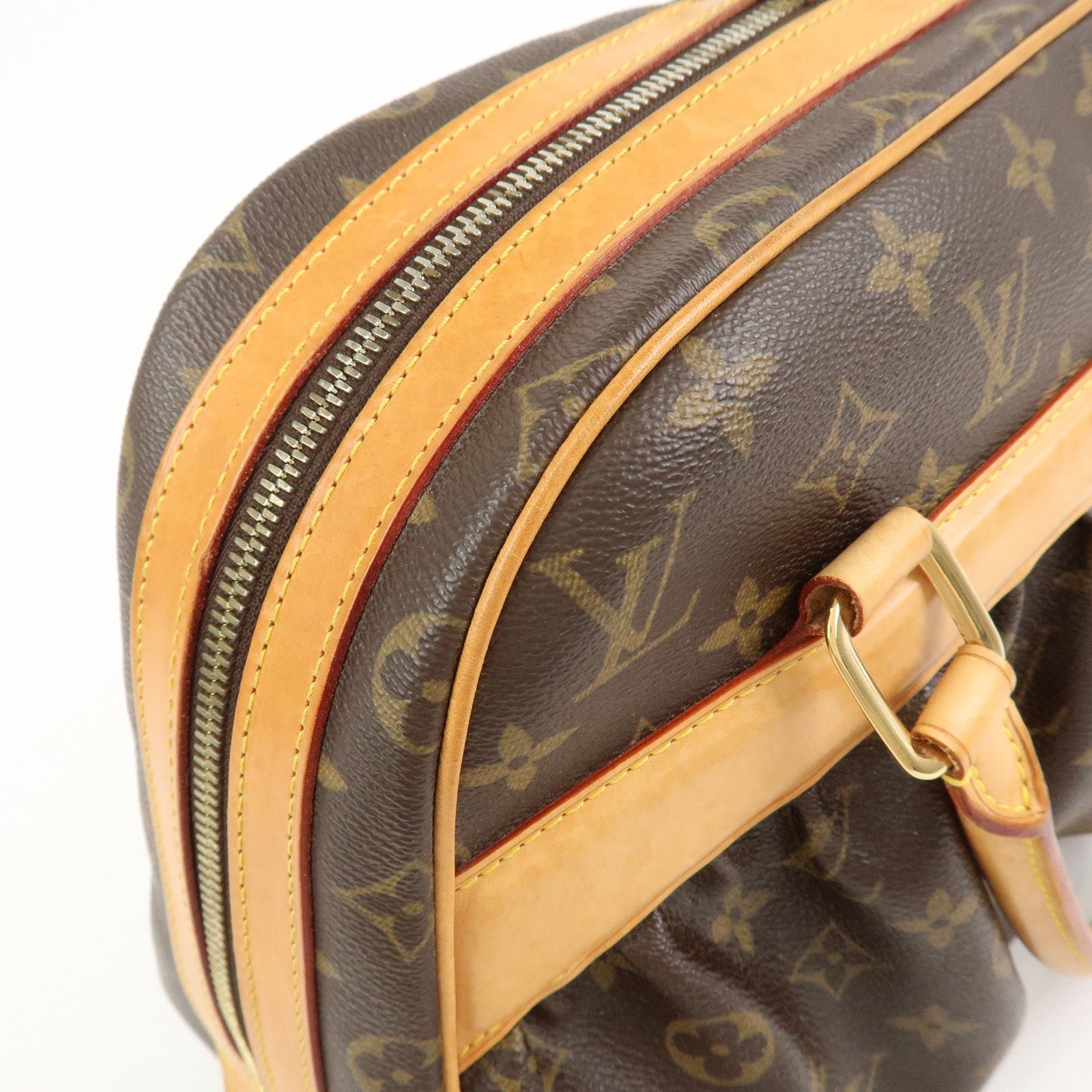 Louis Vuitton Monogram Mitsy Handbag Boston Bag Brown M40058