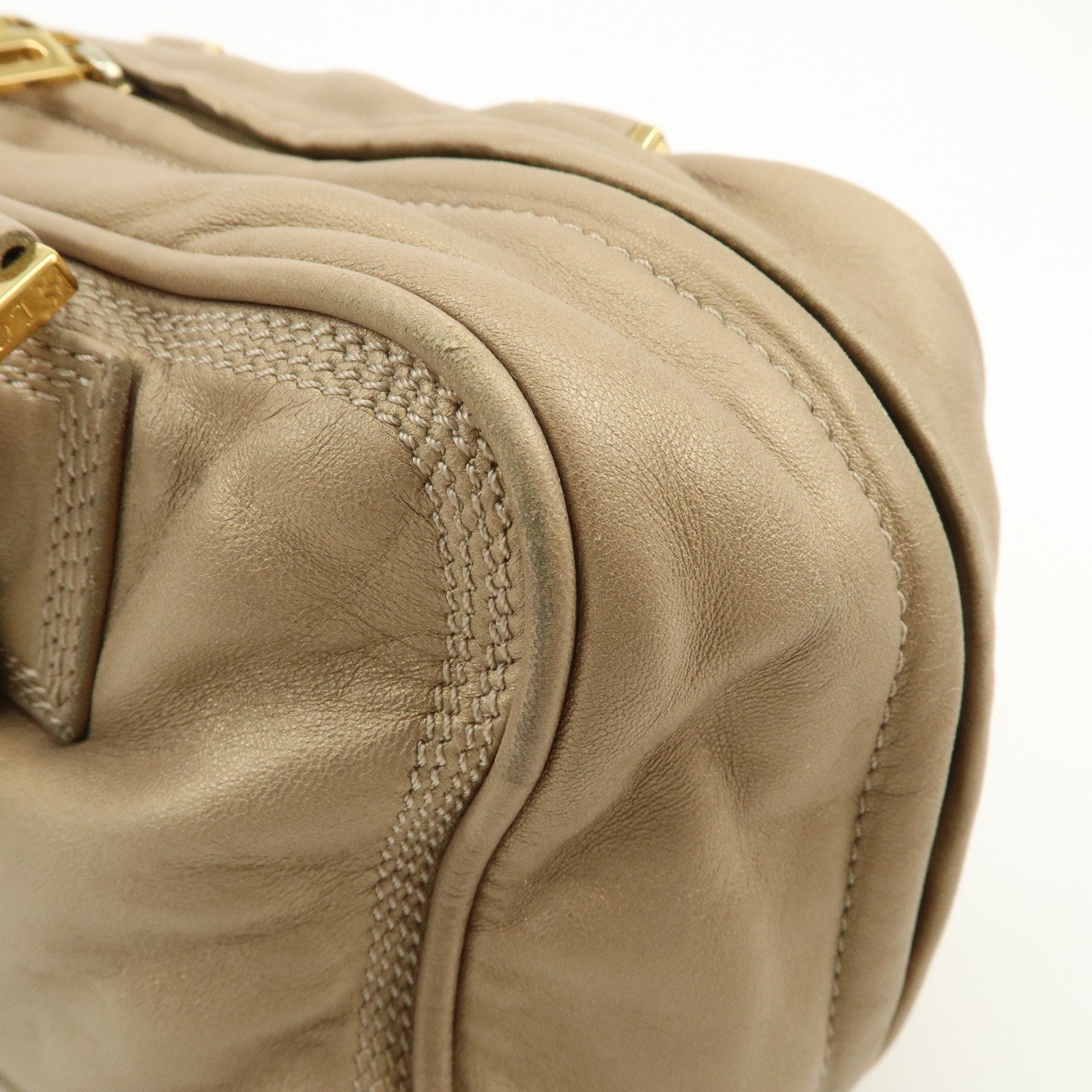 LOEWE Anagram Amazona 28 Nappa Leather Hand Bag Gold