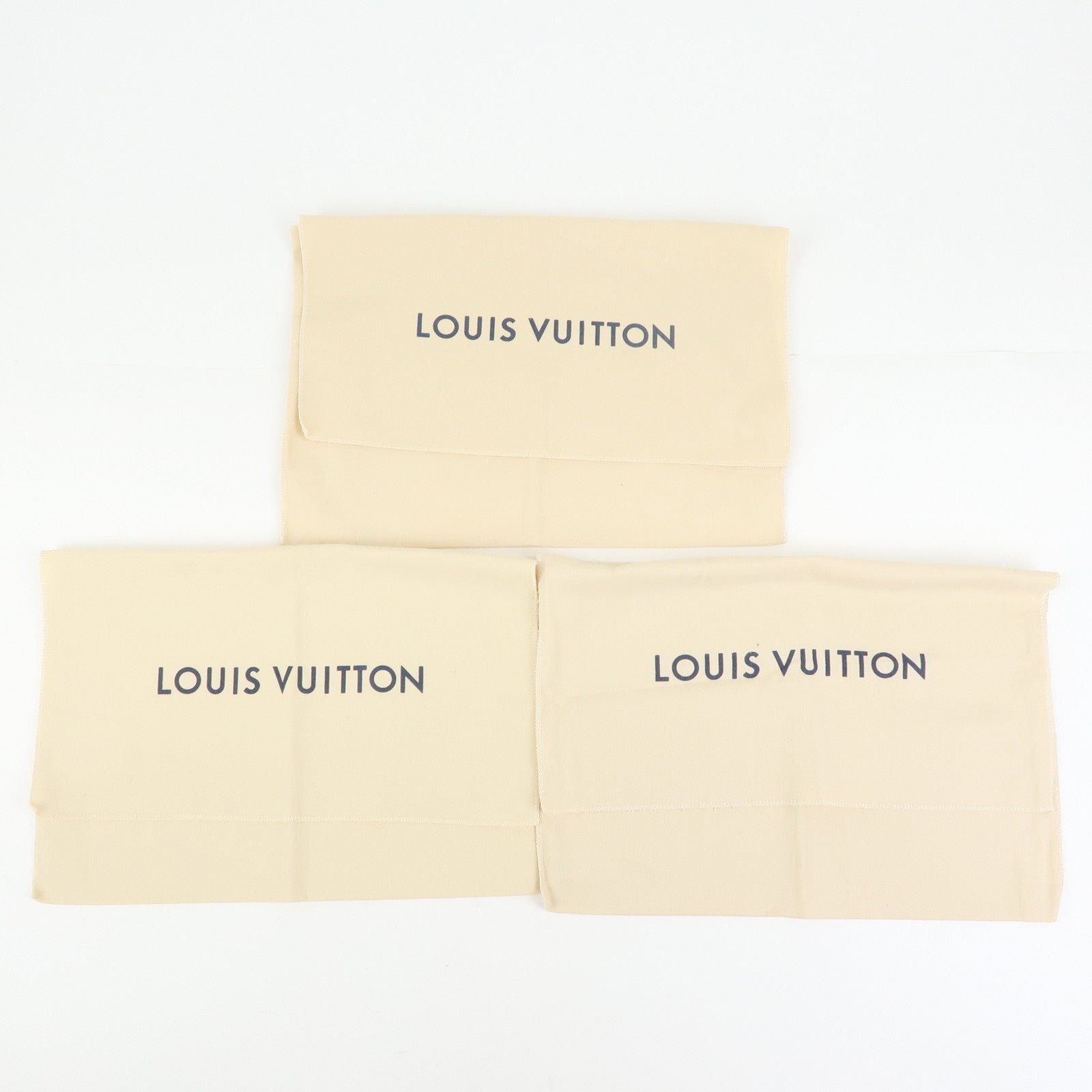 Louis Vuitton Set of 15 Dust Bag Storage Bag Flap Style Beige