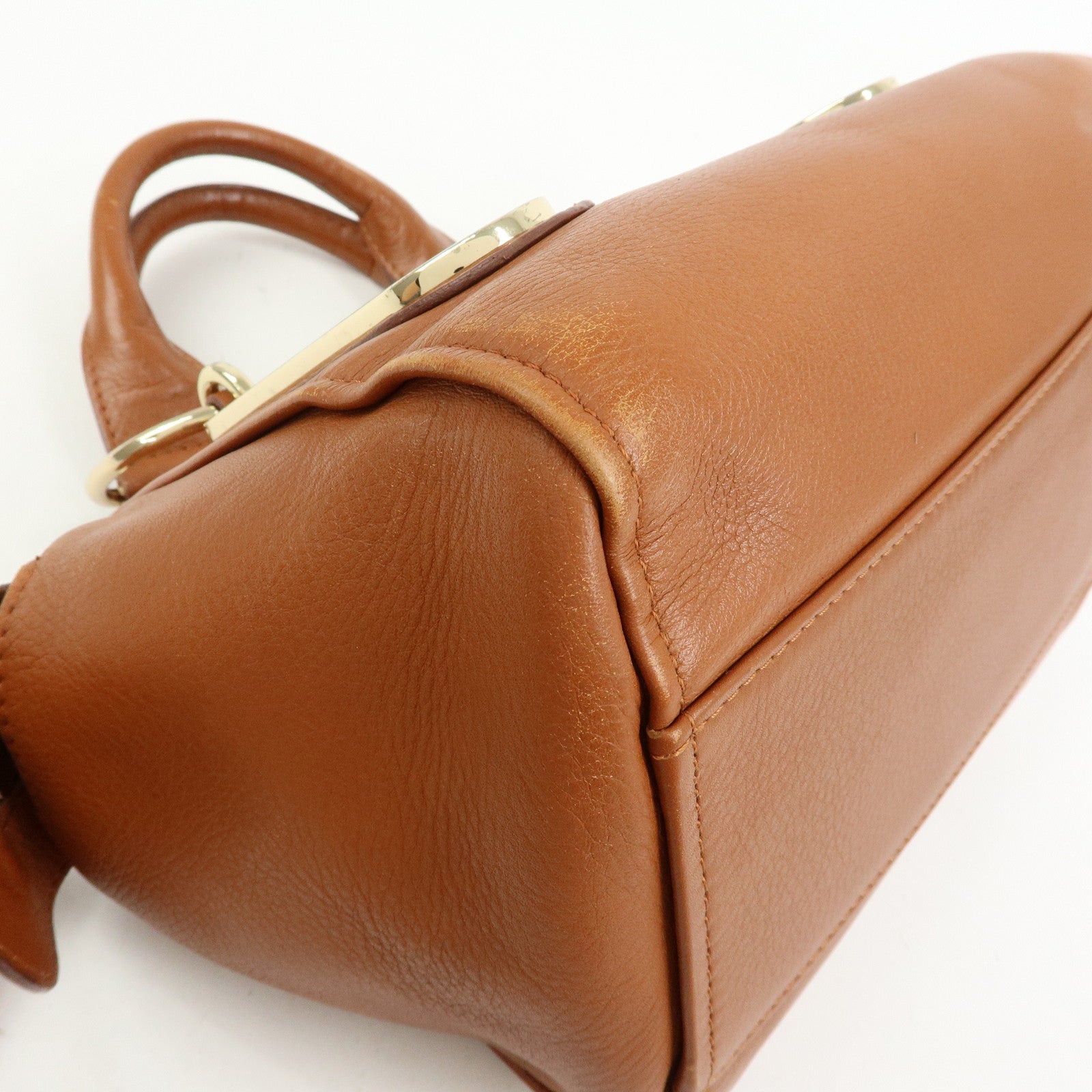 Chloe See by Chloe Page Leather 2Way Bag Hand Bag Brown